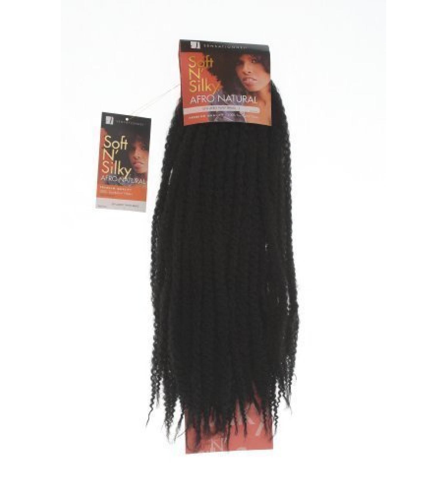 Sensationnel Afro Twist Braid. Colour 1B: BLACK. Soft and Silky Afro Natural