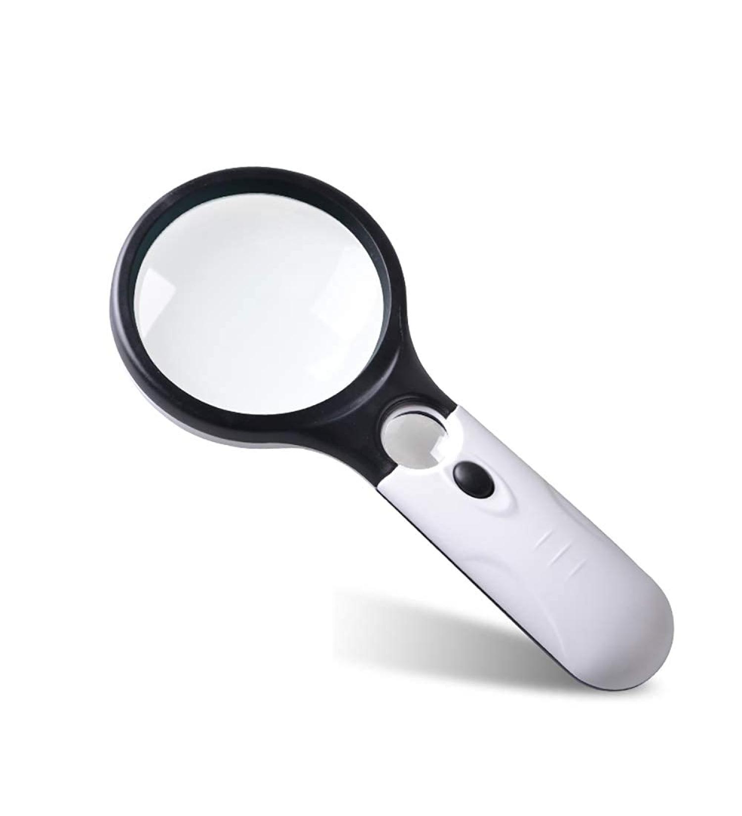 Magnifying Glass Led Lighted Magnifier for Handheld Reading at Night 10X High Definition Optical Lens for & Hobby Observation Black Lofty Ambition - Buy Online on GoSupps.com
