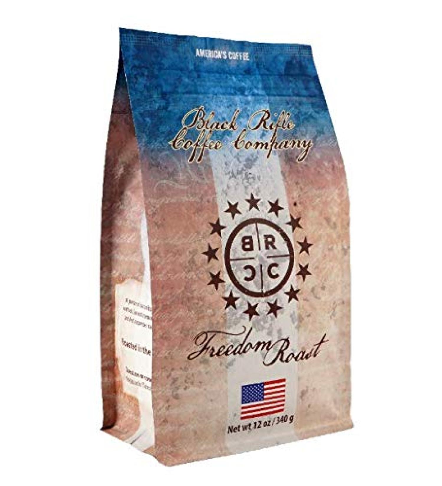 Black Rifle Coffee Freedom Roast Medium Roast Ground Coffee 12oz Bag - Chocolate & Vanilla Notes - Supports Veterans - Buy Online on GoSupps.com