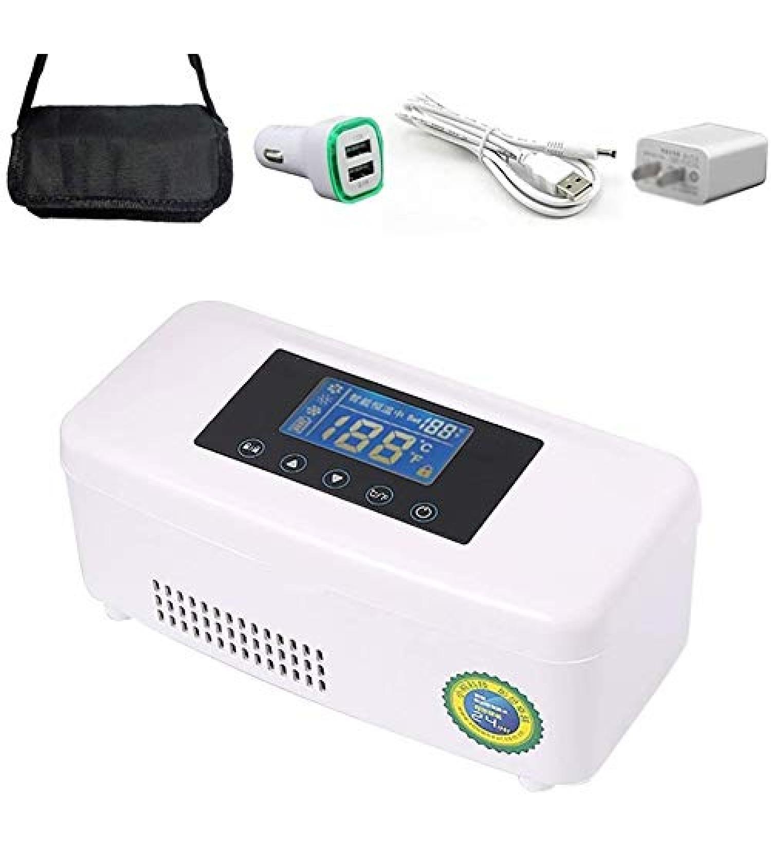 Portable Insulin Cooler with Charger for Diabetic Mini Insuline Protector Fridge Smart Temperature Control 2-8 C for Medication Home Car Travel Camping - Buy Online on GoSupps.com
