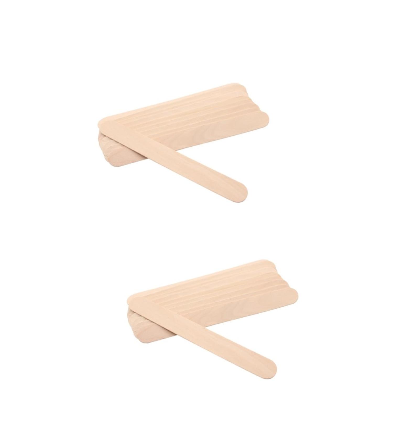 Gatuida Depilatory Tools - 200 Wooden Spatels & Skin Care Tongue Cleaners for Eyebrow Waxing | Hard Wax & Cosmetic Heating Set - Buy Online on GoSupps.com