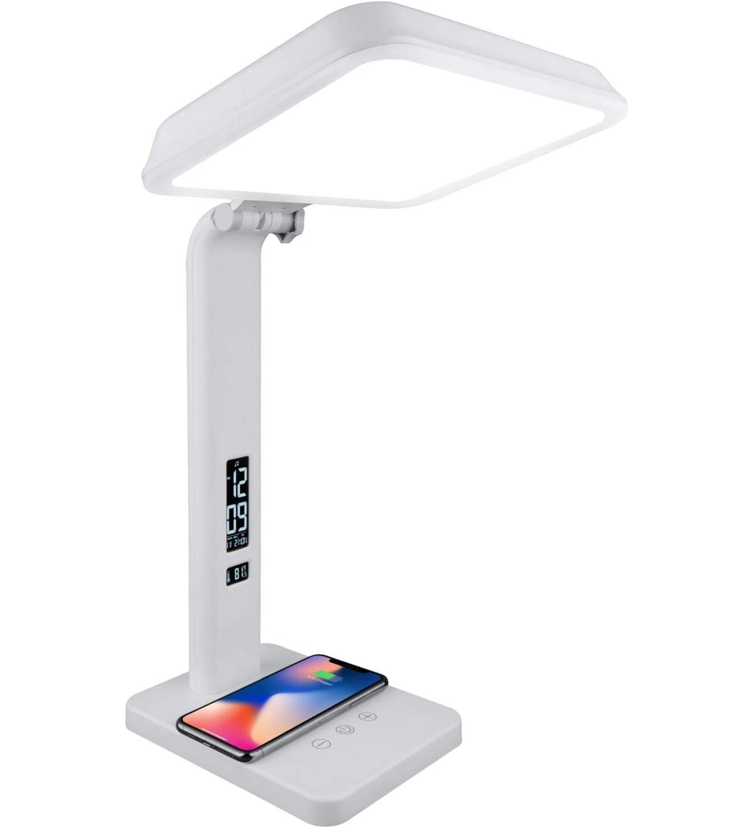 Theralite Aura Qi Light Therapy Sun Lamp - UV Free 10 000 LUX Light Therapy Lamp - Includes Alarm Clock Phone Charger USB Port - Buy Online on GoSupps.com