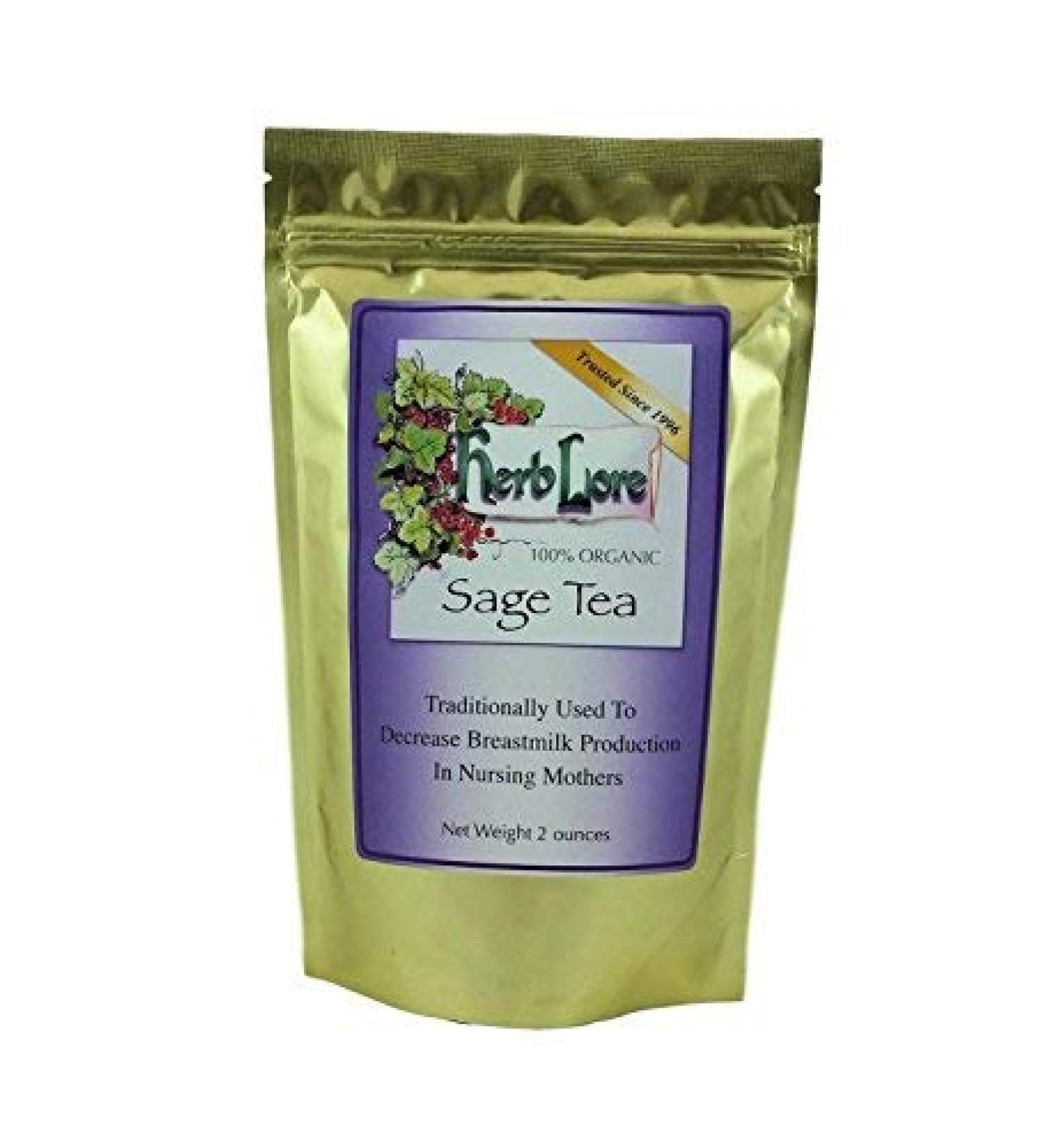 Herb Lore Sage Tea - Breast Engorgement Relief - Stop Breast Milk Production - 60 Cups Loose Leaf - Buy Online on GoSupps.com