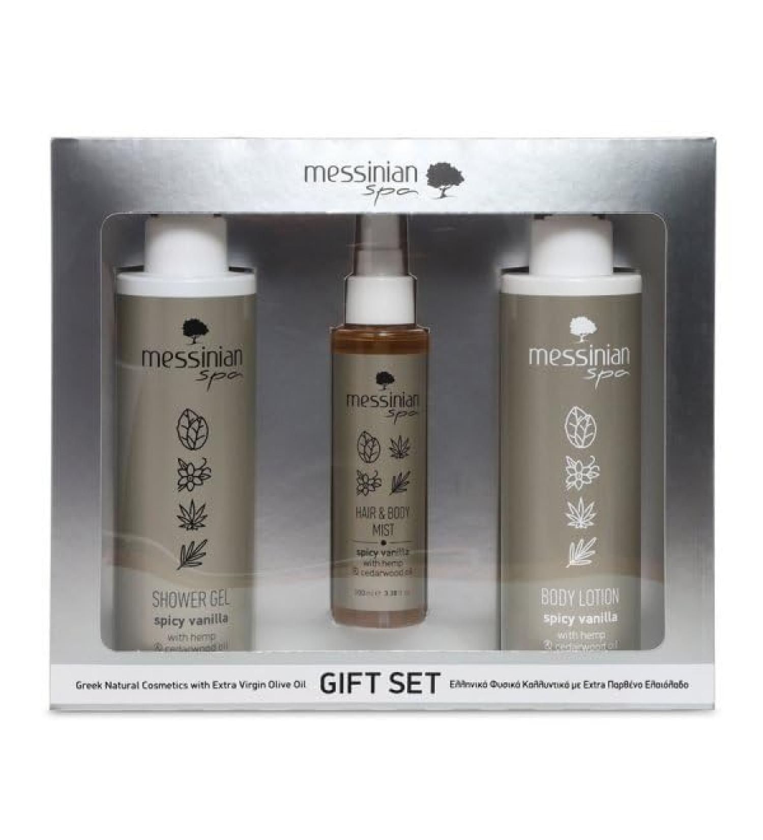 Messinian Spa Spicy Vanilla Silver Gift Set