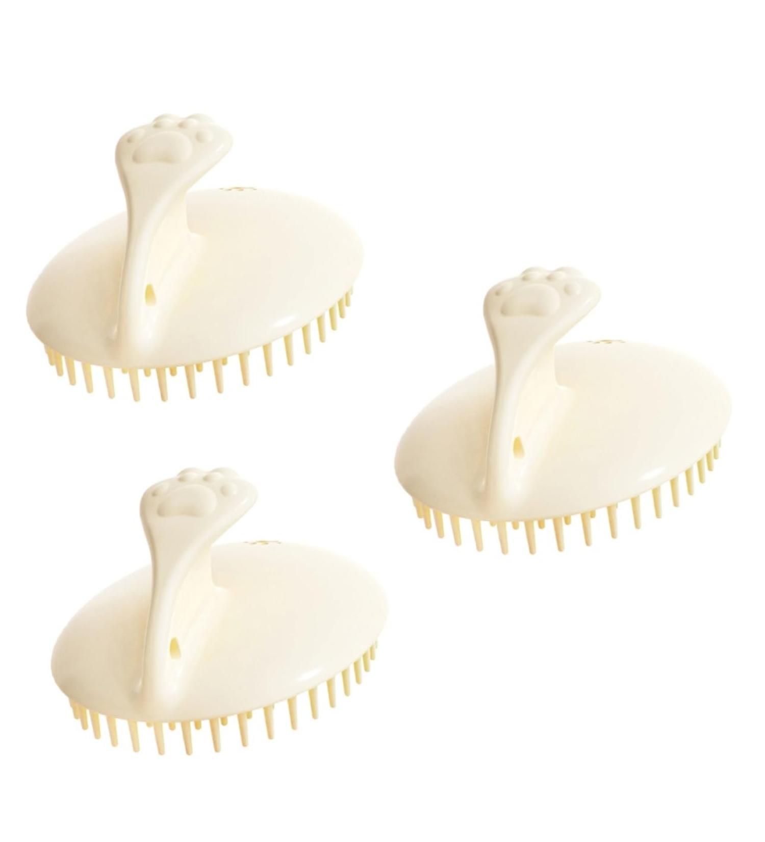 Beaupretty 3PC Shampoo Massager & Scalp Brush - Anti-Hair Loss Wet & Dry Use 9.60x8.20cm - Perfect for Body & Hair Care - Buy Online on GoSupps.com