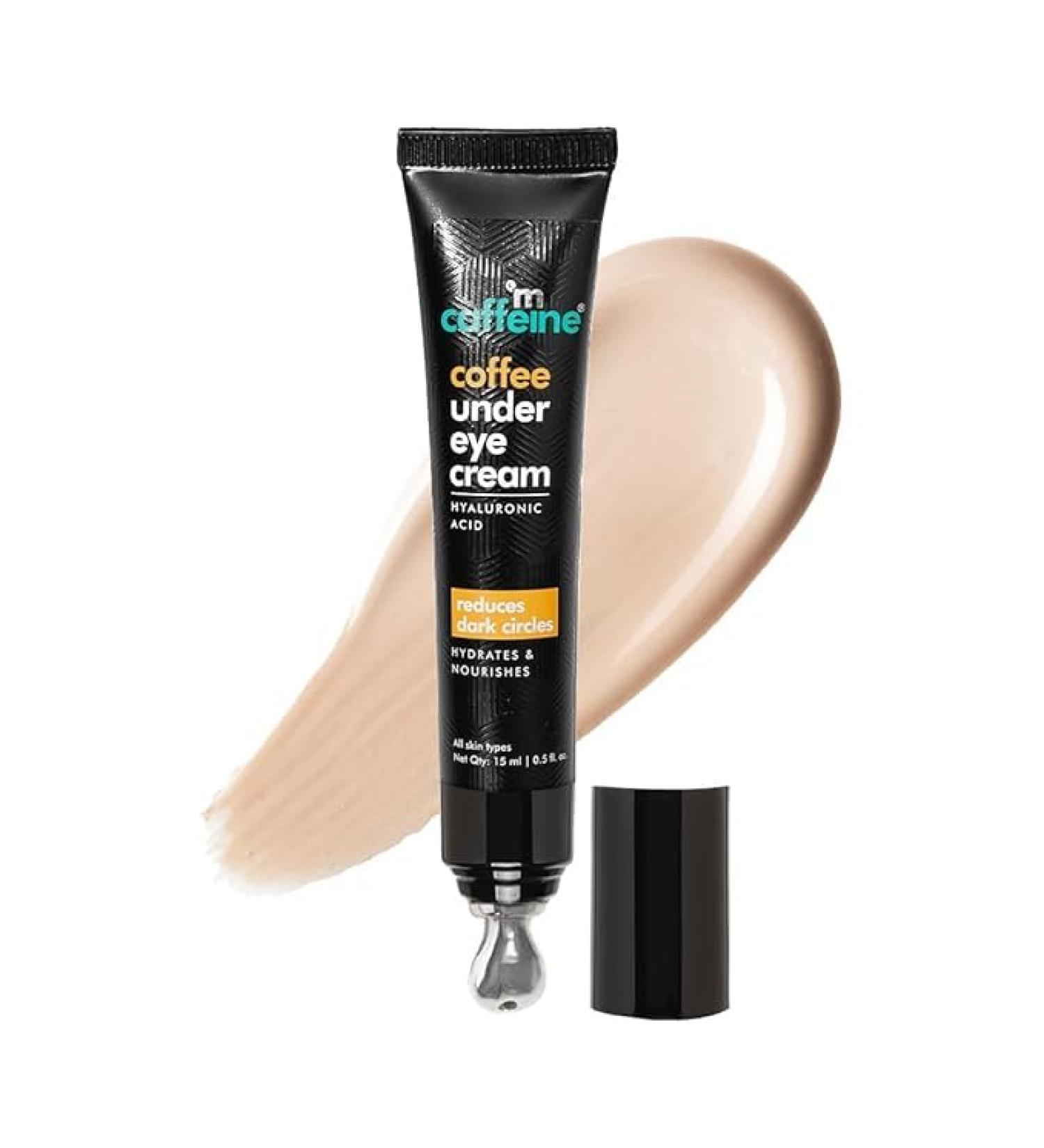 Co-ffee Under Eye Cream Gel for Dark Circles & Fine Lines | 94% Reduced Dark Circles | Cooling Massage Applicator | Caffeine for Puffiness | Unisex - 15 gm - Buy Online on GoSupps.com