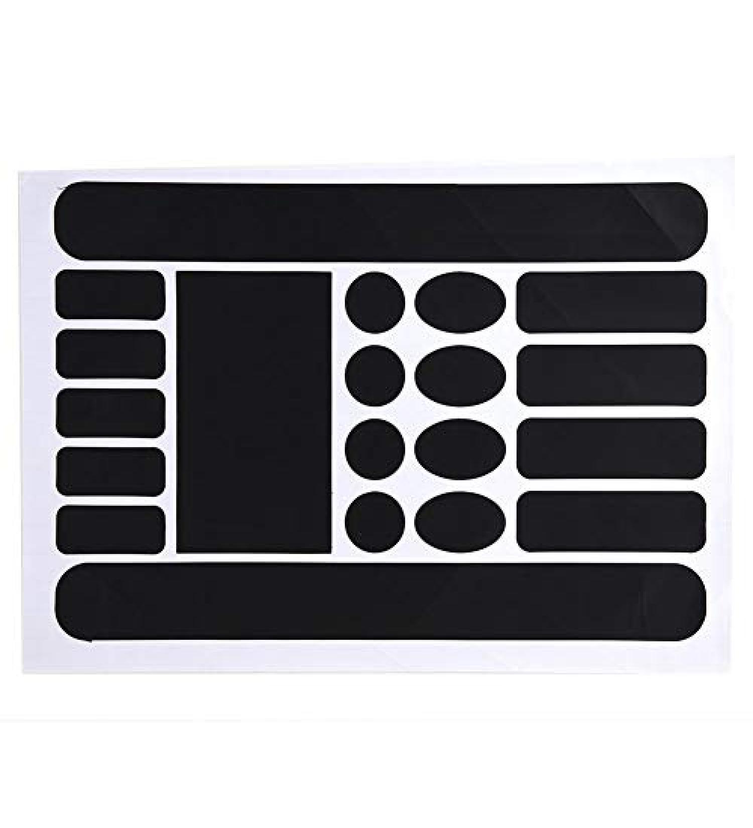 Dilwe Bicycle Frame Stickers Set, Bike Chain Protective Chain Stay Frame Protector for Most Mountain Road Bikes Black