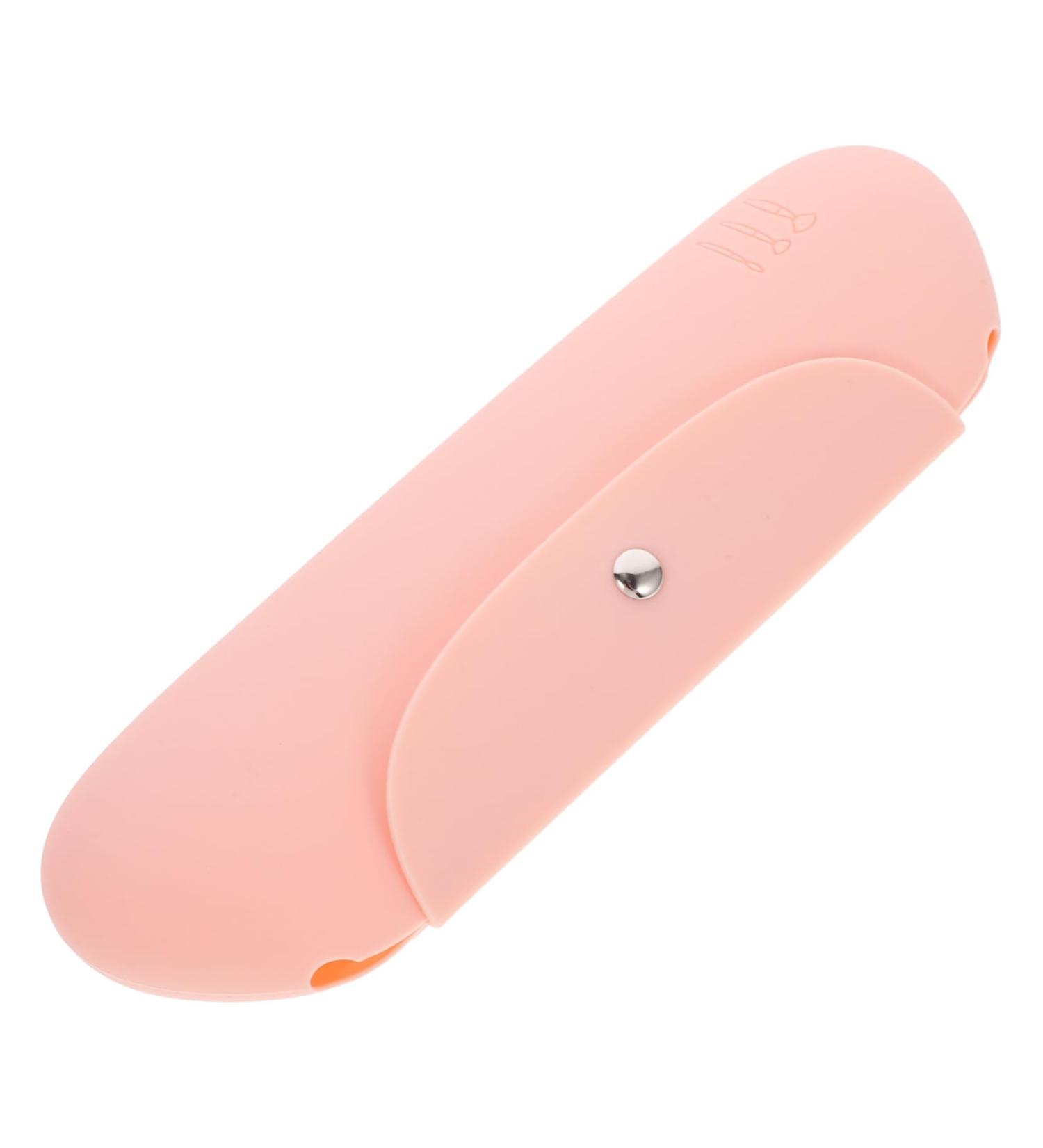 Angoily Silicone Makeup Brush Holder Silica Gel Organizer Travel Portable Travel Cosmetic Brush Bag - Buy Online on GoSupps.com