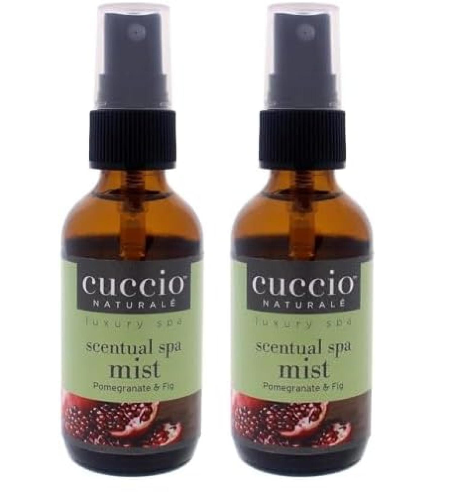 Cuccio Naturale Scentual Spa Mist - Aromatic Spray - Soothes And Softens Skin - Radiant And Rejuvenated Skin - Promotes A Relaxed And Calm Mindset - Paraben Free - Pomegranate And Fig - 2 Oz Pomegranate & Fig 2 Ounce (Pack of 2)