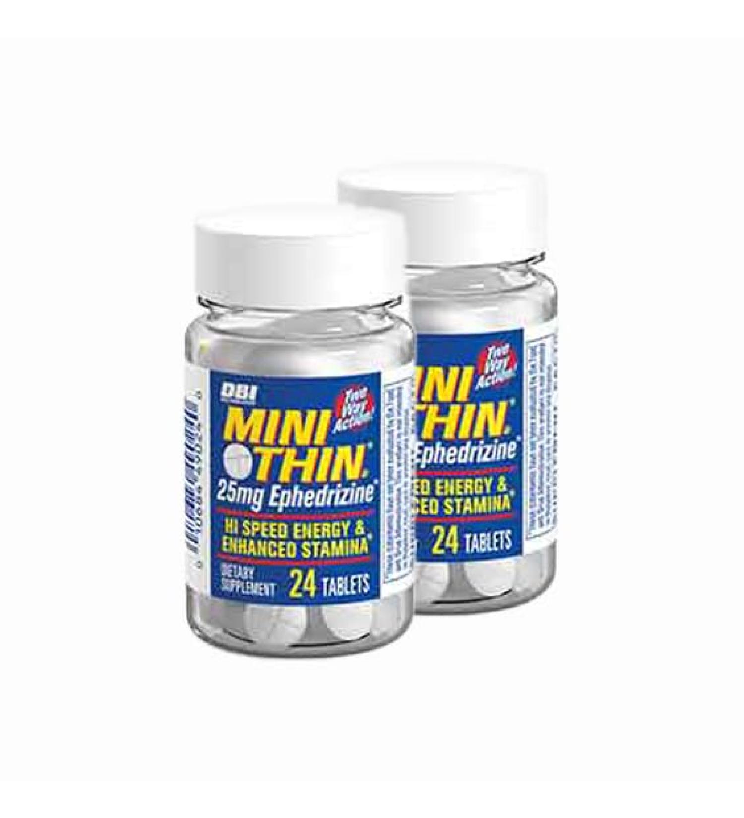 MiniThin - Two-Way 25mg Ephedrizine 24ct Bottles - 2-Pack