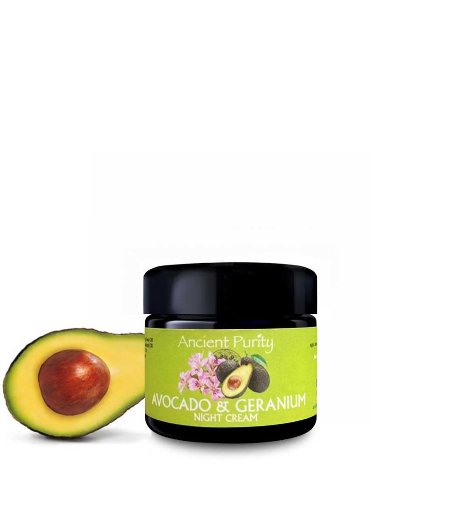  Ancient Purity Avocado Night Cream - 50ml (with Geranium) for Skin Health & Eczema - Buy Online on GoSupps.com