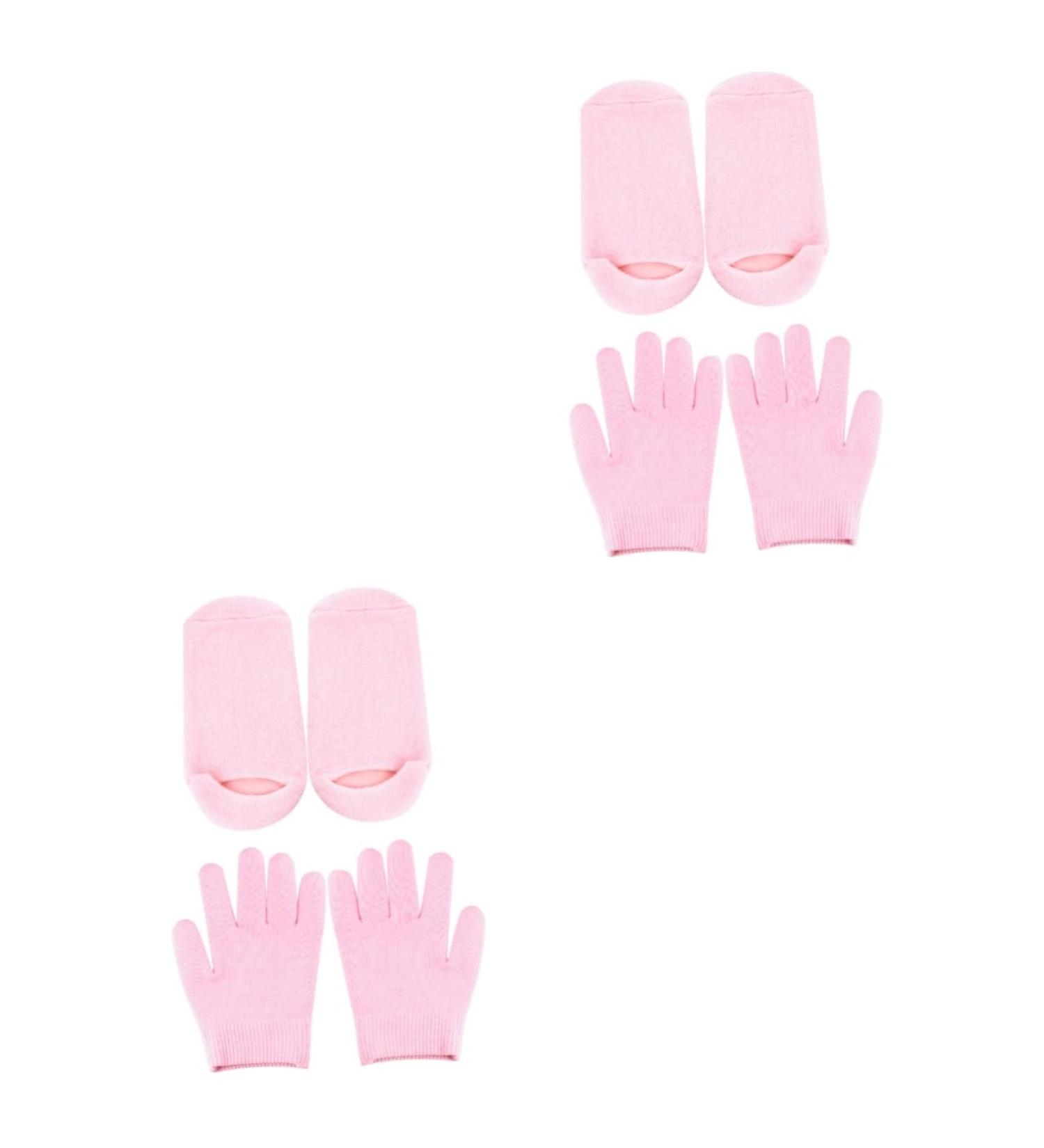 minkissy 4 Pairs Hand Moisturizing Gloves Overnight Hydrating Glove Cotton Gloves for Moisturizing Features Socks for Women Wicking Sock Ladies Socks Gel Gloves Foot Facial Mask Miss - Buy Online on GoSupps.com