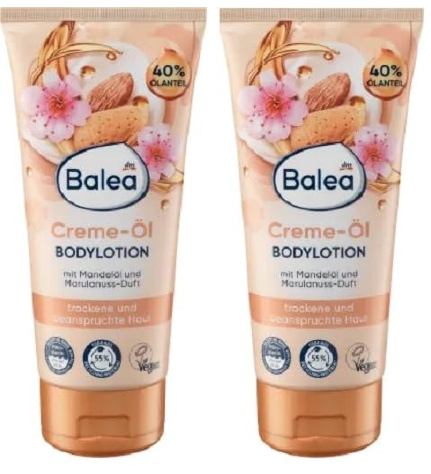 Balea 2 x 200ml Body Lotion with Almond Oil and Marulan Nut Scent - Buy Online on GoSupps.com