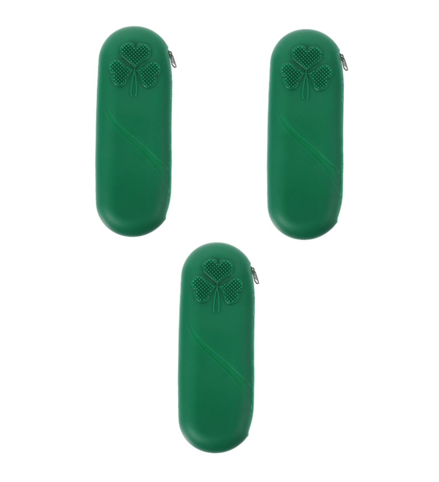 FRCOLOR 3-Piece Silicone Make Up Brush Tool Kit for Travel Make Up Silica Gel Green 22.5X8.5CM - Buy Online on GoSupps.com