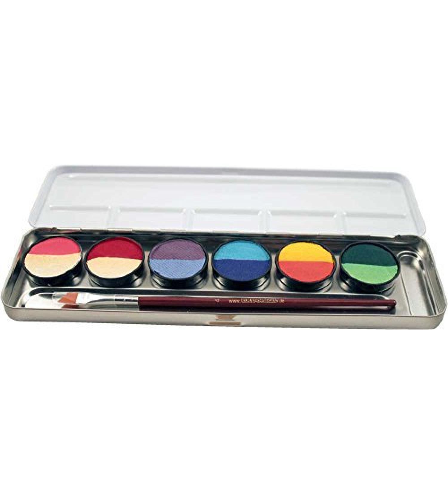 Eulenspiegel - Make-up palette Split Cakes 1 brush and make-up sponges