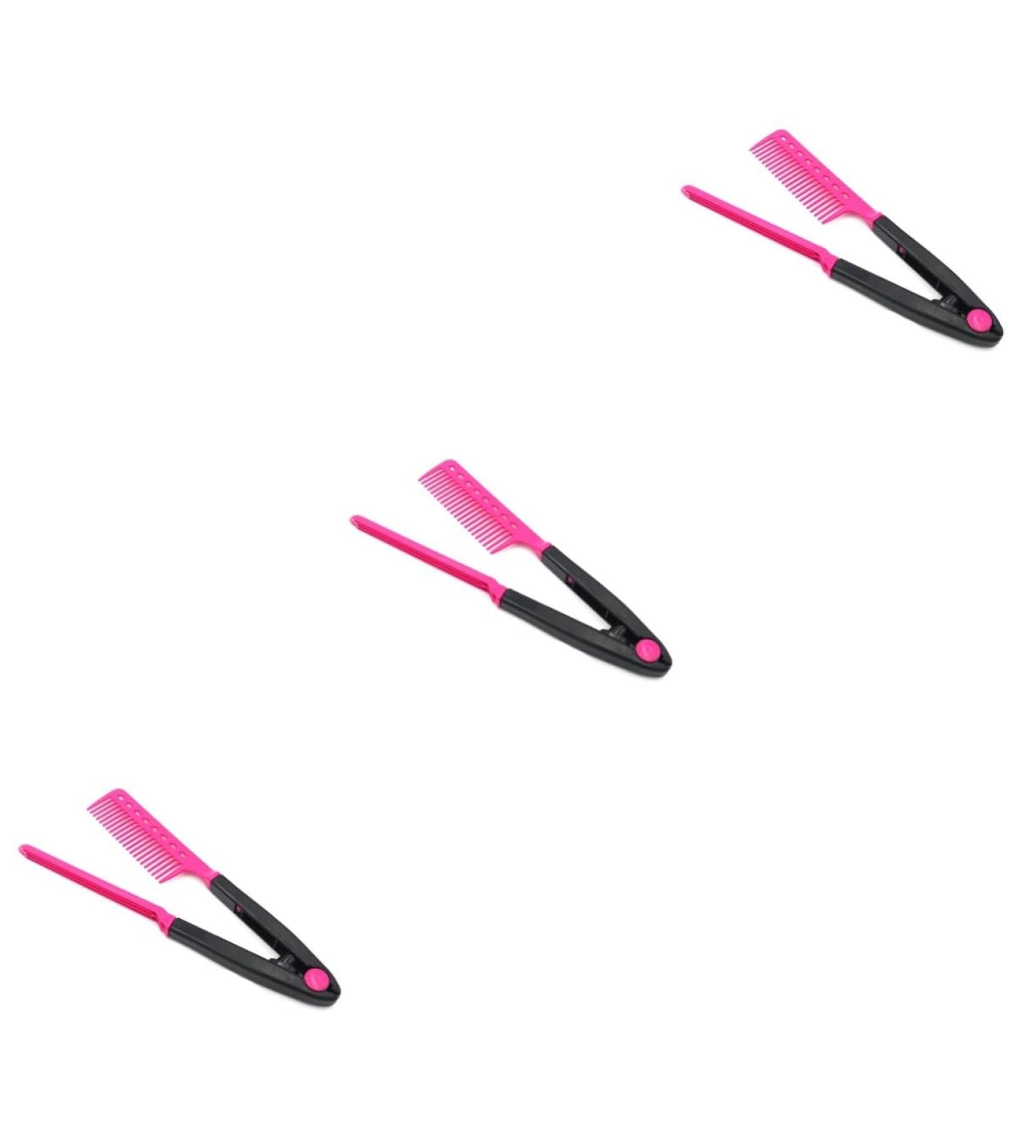 FOMIYES 3Piece Hair Straightener Comb VShaped Brush Cordless For Styling Teaser For Fine Hair Portable Brush For Women And Men - Buy Online on GoSupps.com