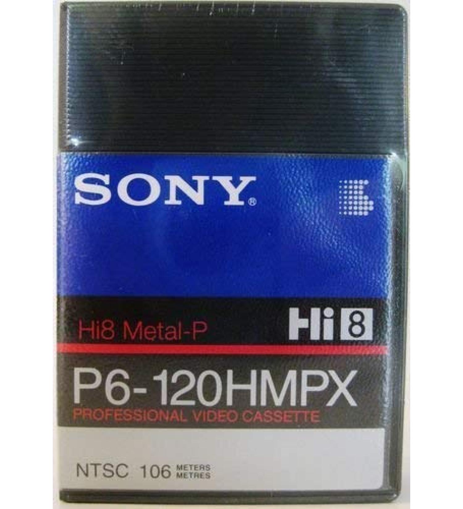 Sony P6-120HMPX Hi8 8mm Metal Particle Professional Video Cassette
