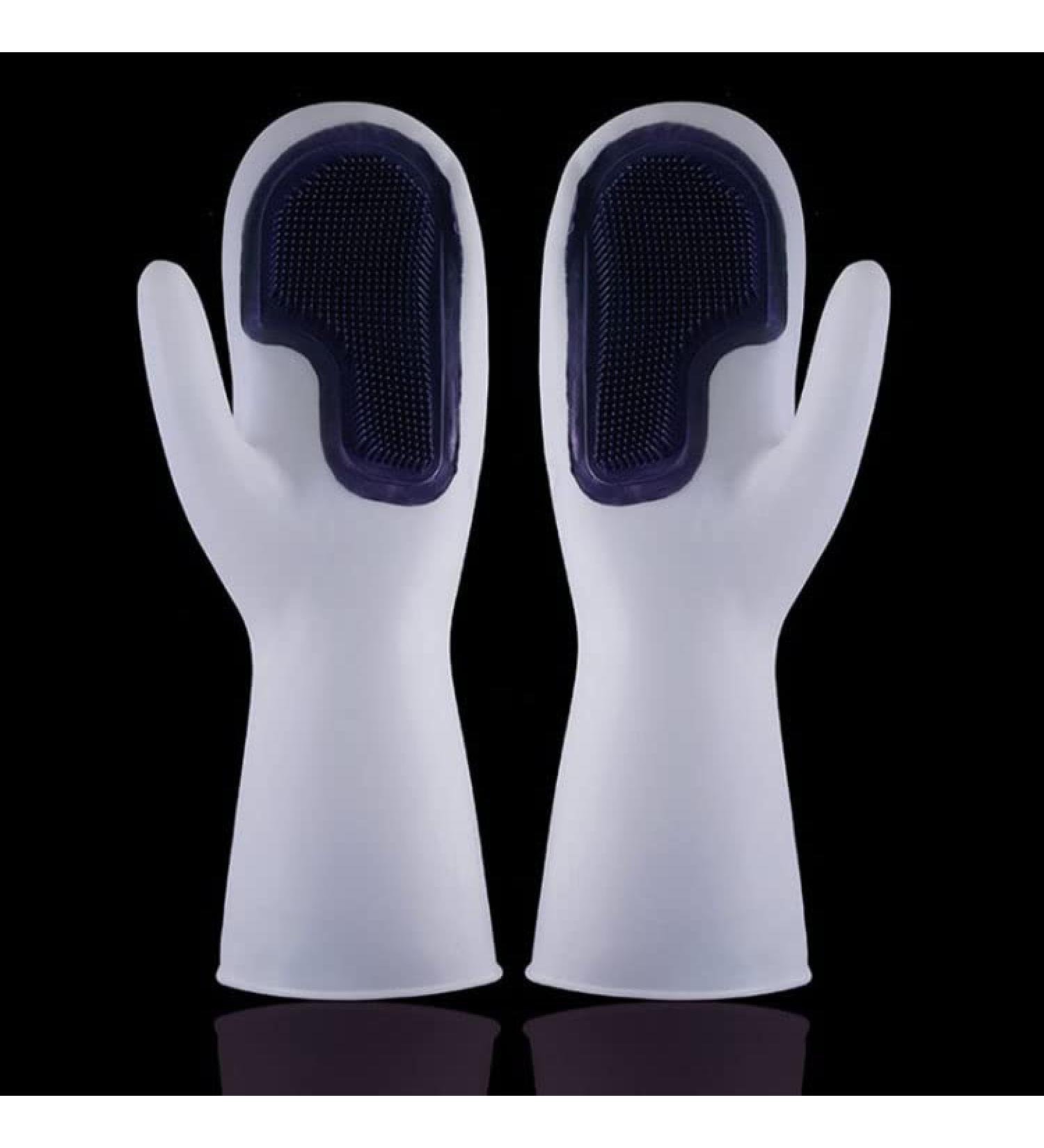 Magic Brush Gloves Dishwashing Brush Housework Gloves Thermal Insulation Kitchen Silicone Laundry Gloves Washing Bowls Gloves Tools - Buy Online on GoSupps.com