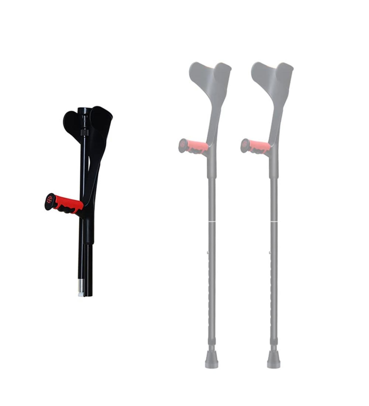 1 Pair 2 Units Crutches Adults Medical Forearm Crutches Folding Walking Sticks Adjustable Crutches for Adults and Children with Heights 140-190cm decorate Lucky Star Selfless dedication Black - Buy Online on GoSupps.com