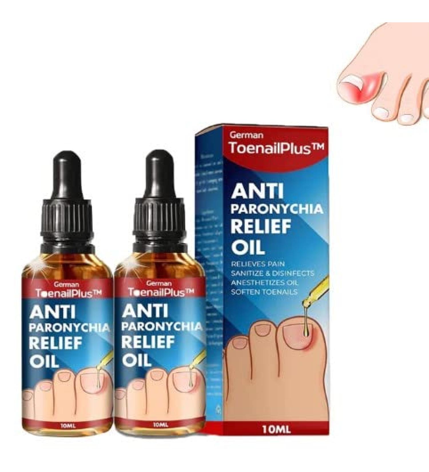 German ToenailPlus Anti Paronychia Relief Oil - Ingrown Toenail Treatment Drops (Pack of 2) - Effective Nail Correction Solution - Buy Online on GoSupps.com