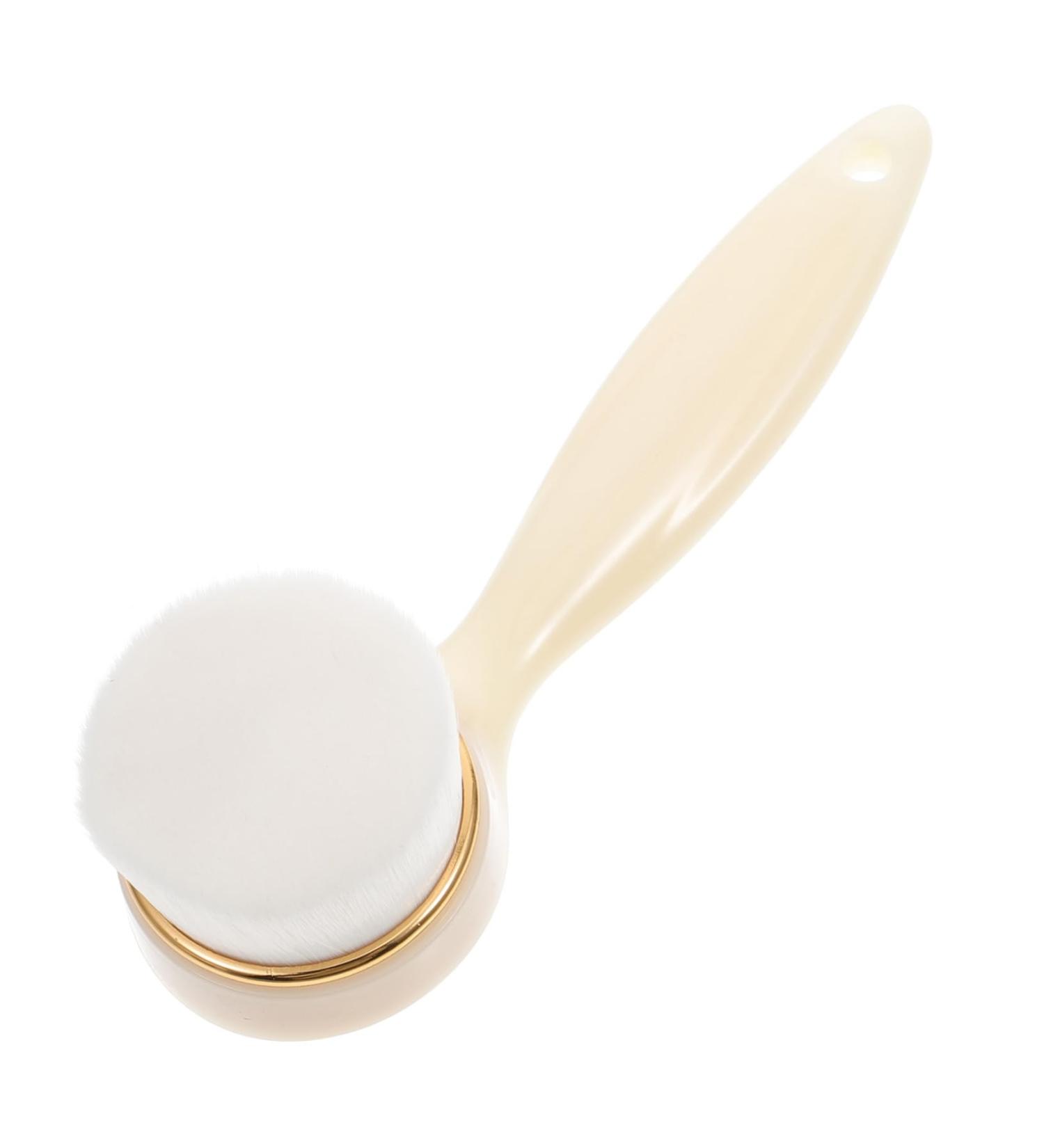 Housoutil Face Brush Handheld Face Scrubbers Manual Facial Brush Handheld Face Wash Brush Silicone Facial Brush Face Wash Brush for Pore Cleansing Silica Gel Miss Washing Device Long Handle - Buy Online on GoSupps.com