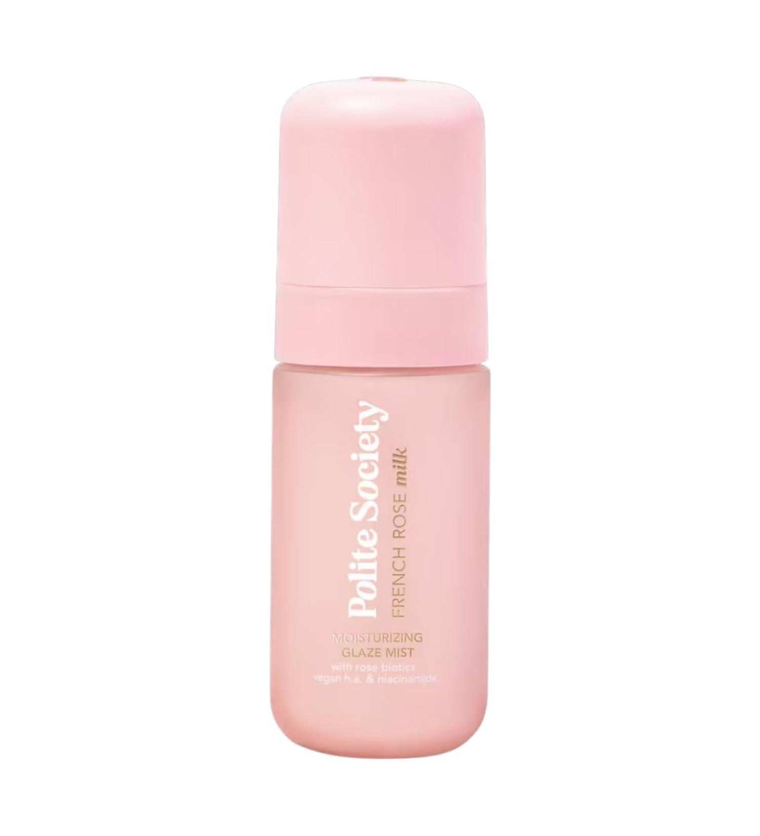 Polite Society - Mini French Rose Milk Hydrating Facial Mist Moisturizing Glaze Spray for Face Refreshing Rose Infused Skin Spray for Soft Smooth Radiant Glow - Size: (1.0 oz) - Buy Online on GoSupps.com