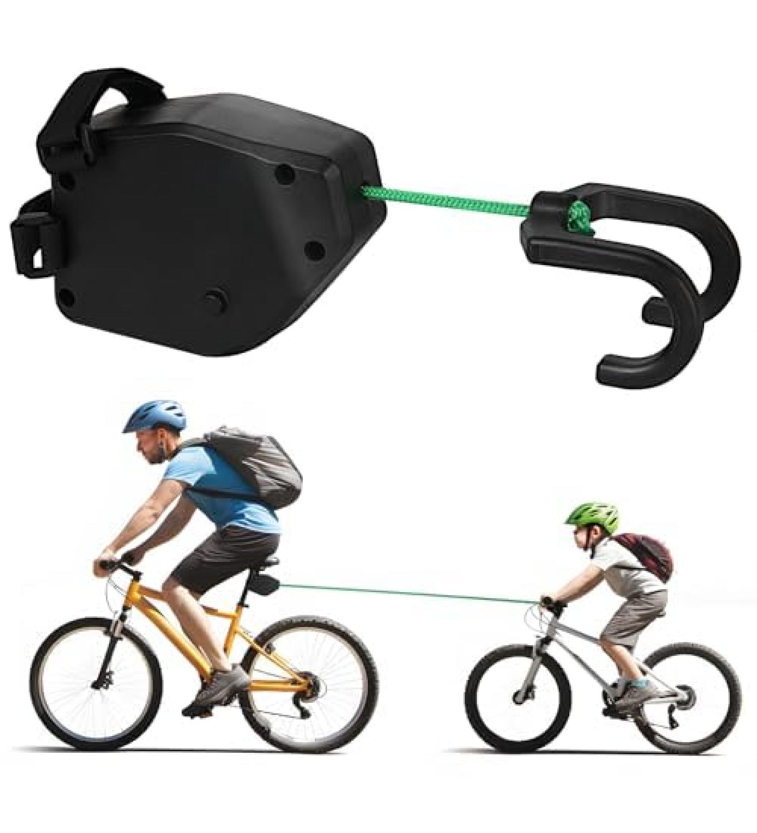 Schappe Rope Bike for Children - 2.5m Retractable Tow Rope System | 500 lbs Capacity | Safe Parent-Child Bike Towing Belt - Buy Online on GoSupps.com
