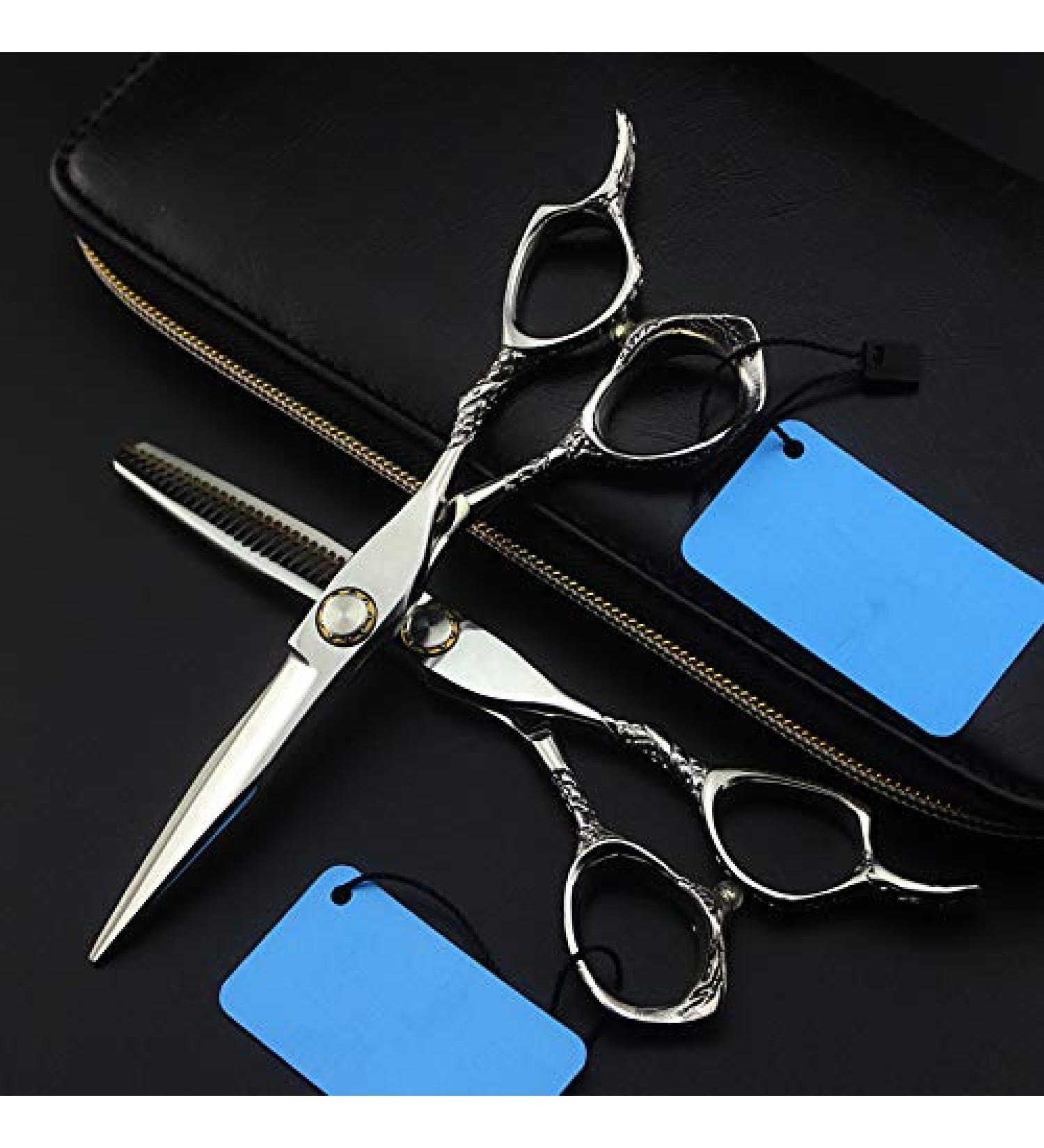 Professional 6-Inch Hair Cutting Scissors Set | Bearing Flower Handle Hairdresser Shears for Thinning & Precision Cutting - Ideal for Barbers & Stylists - Buy Online on GoSupps.com