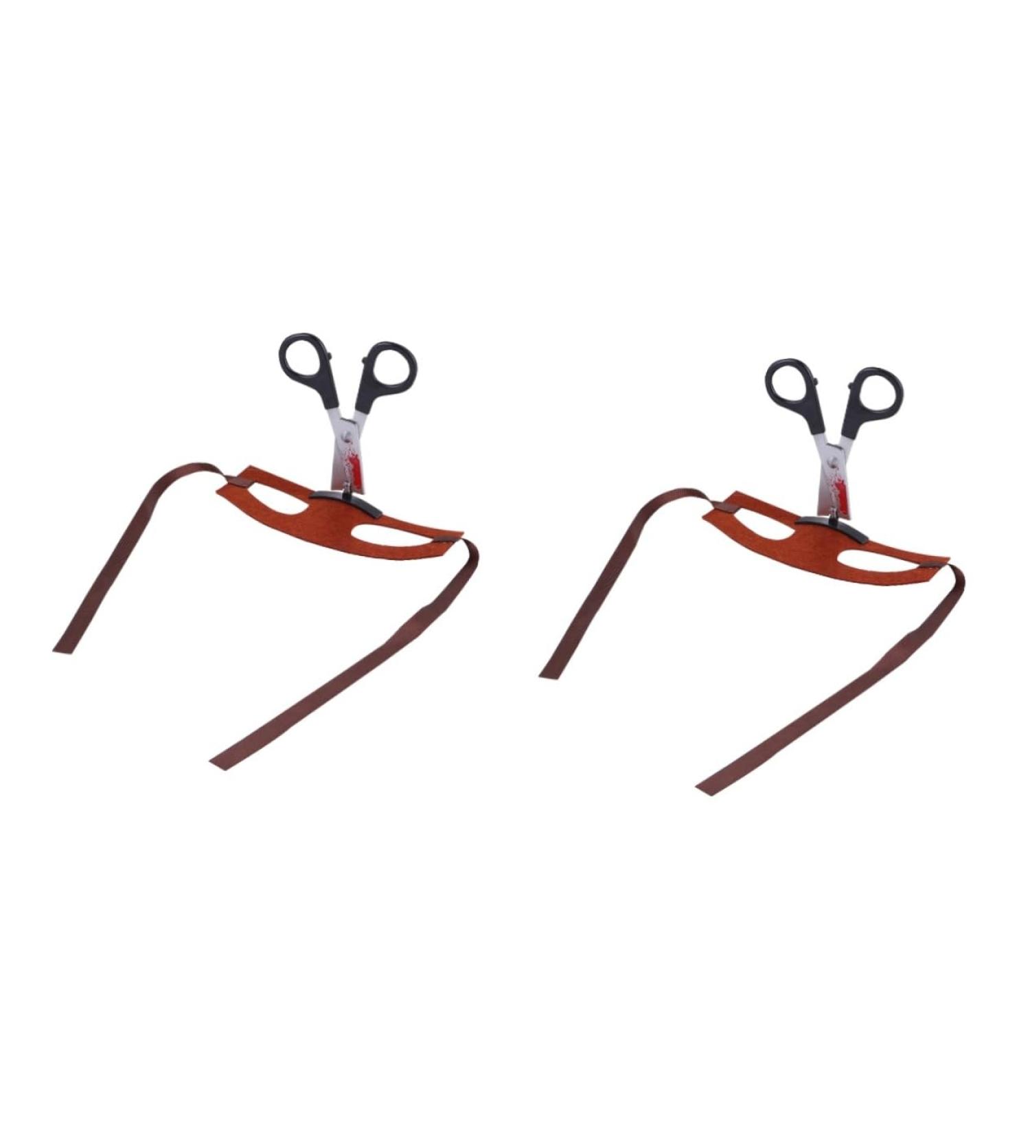 Mipcase 2-Pack Pet Halloween Costume Headgear | Fake Bloody Knife & Scissors | Perfect for Halloween Parties - Buy Online on GoSupps.com