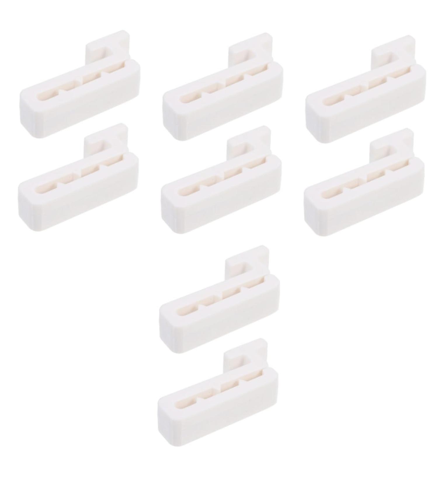 Minkissy 4 Pairs Bicycle Clips & Helmet Hooks | Double Glasses Case for Women | Sport Mask Connections & Birth Control Face Mask | White PVC Ski Accessory - Buy Online on GoSupps.com