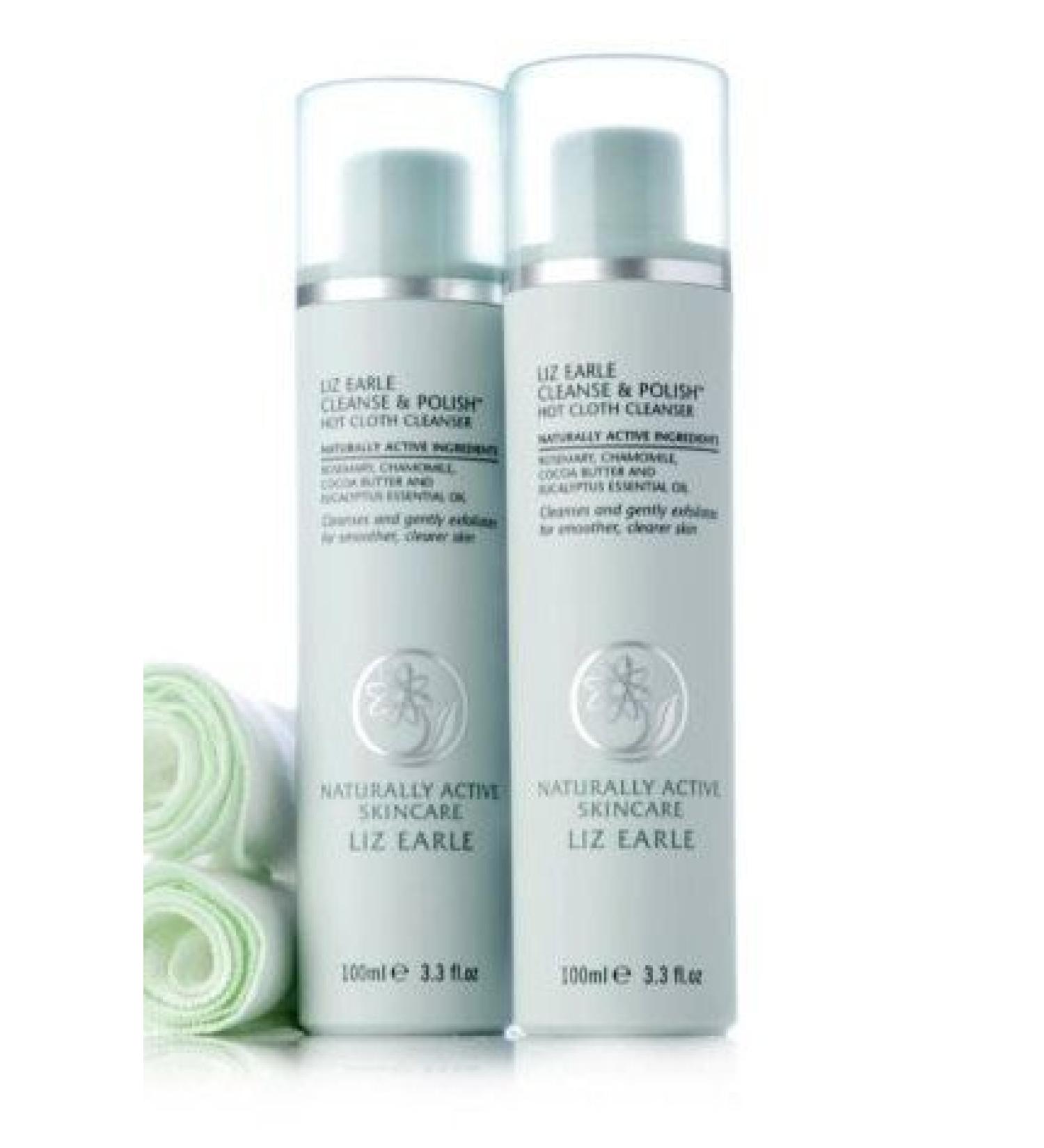 Liz Earle Cleanse & Polish Duo 2 x 100ml plus 2 muslin cloths