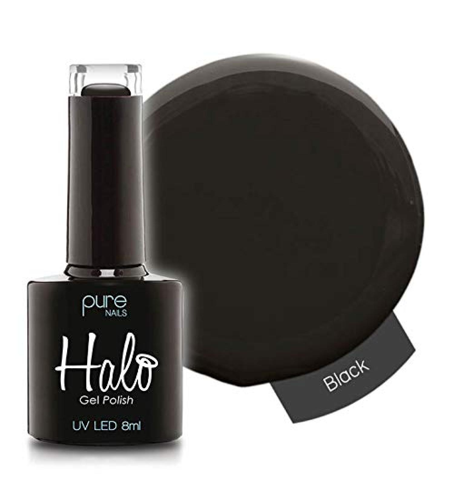 Halo Gel Polish *Full Range 8ml* **CHOOSE YOUR COLOUR(S)** (Black N2803) Black N2803 8 ml (Pack of 1)