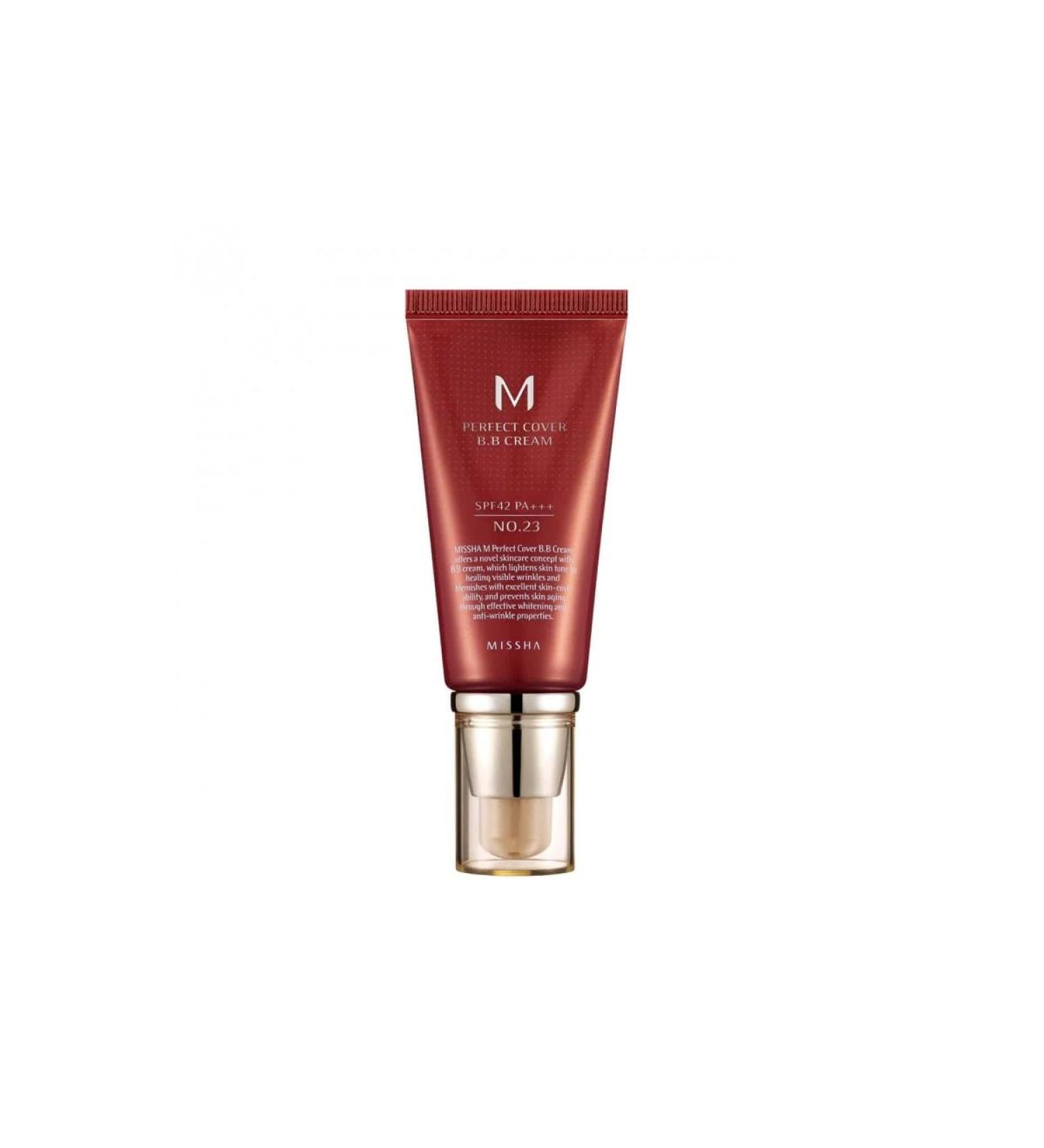 MISSHA - Perfect Cover BB Cream 20ml | Shade #23 Natural Beige | Sun Protection SPF 42 PA+++ | Hydration and Perfect Coverage Multicolor 10 g (Pack of 1) - Buy Online on GoSupps.com