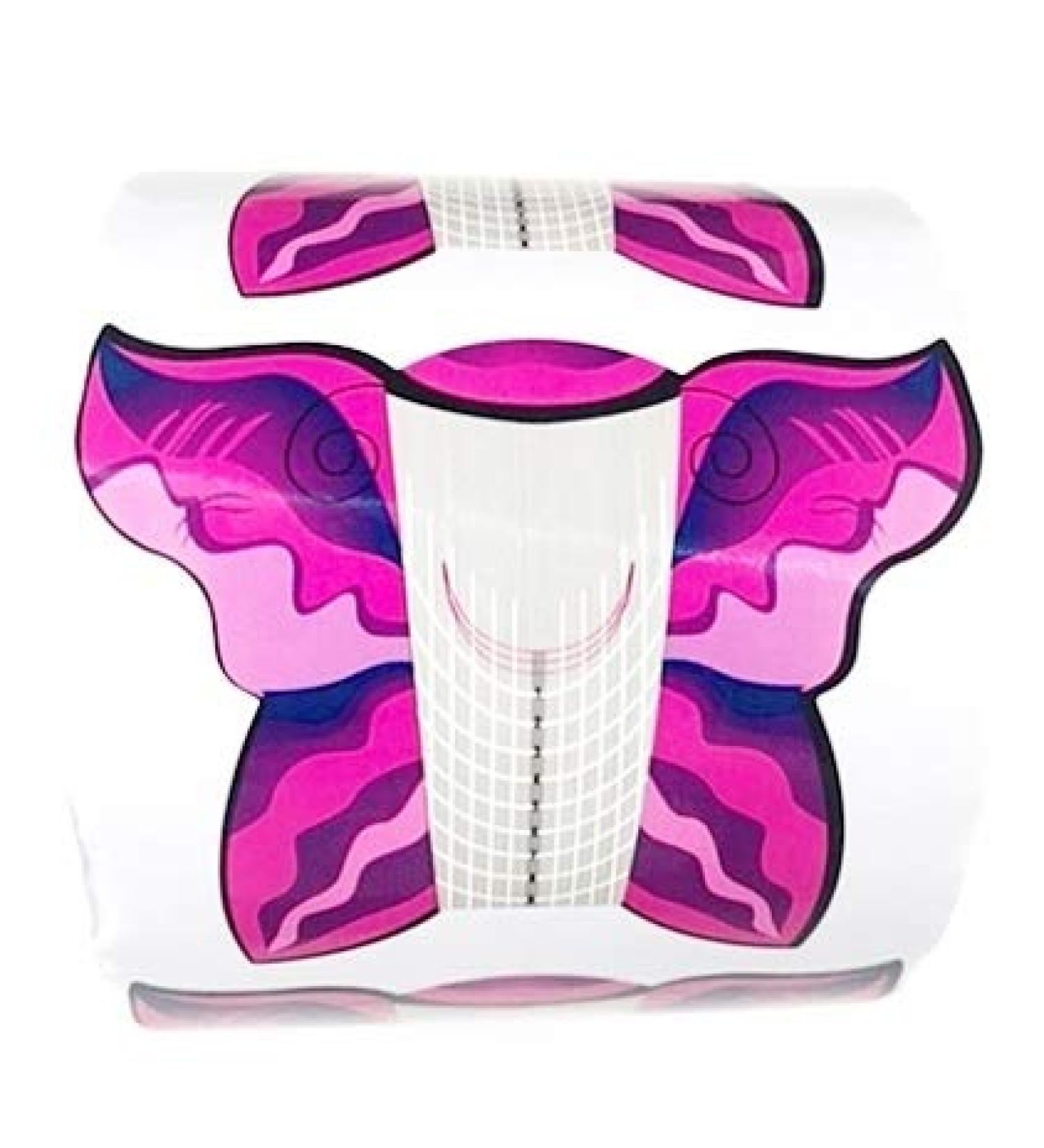 KM-Nails 500 nail adhesive stencils butterfly for stilleto square almond shape nail repair