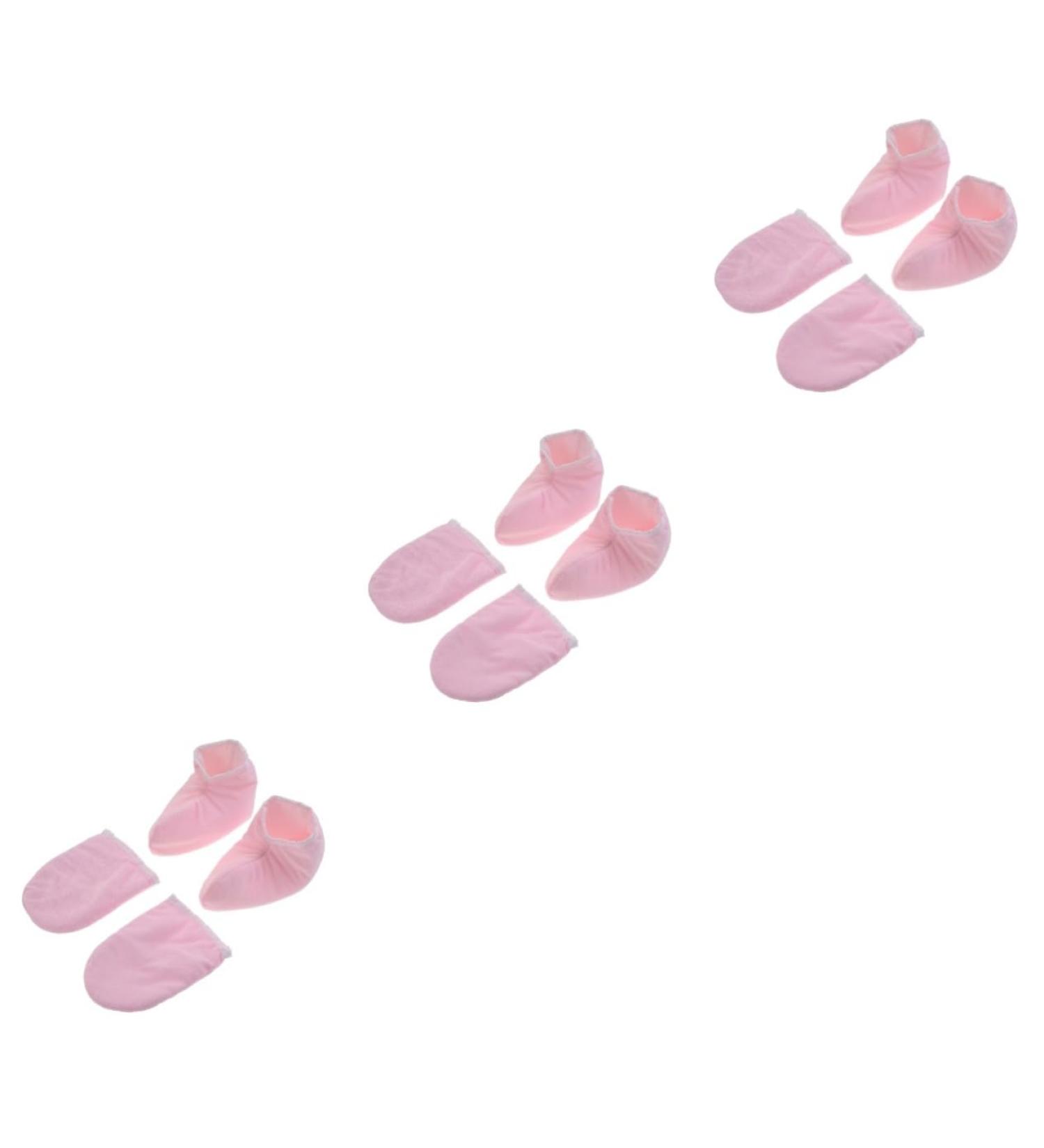 Healeved 6 Pairs Bath Treatment Mitt Kaleidoscope Toy Wax Care Mittens Foot Spa Cover Hand Treatment Mitts Beauty Gloves Spa Gloves Warm Gloves Dry Hands Gloves Take a Bath Paraffin Pink - Buy Online on GoSupps.com