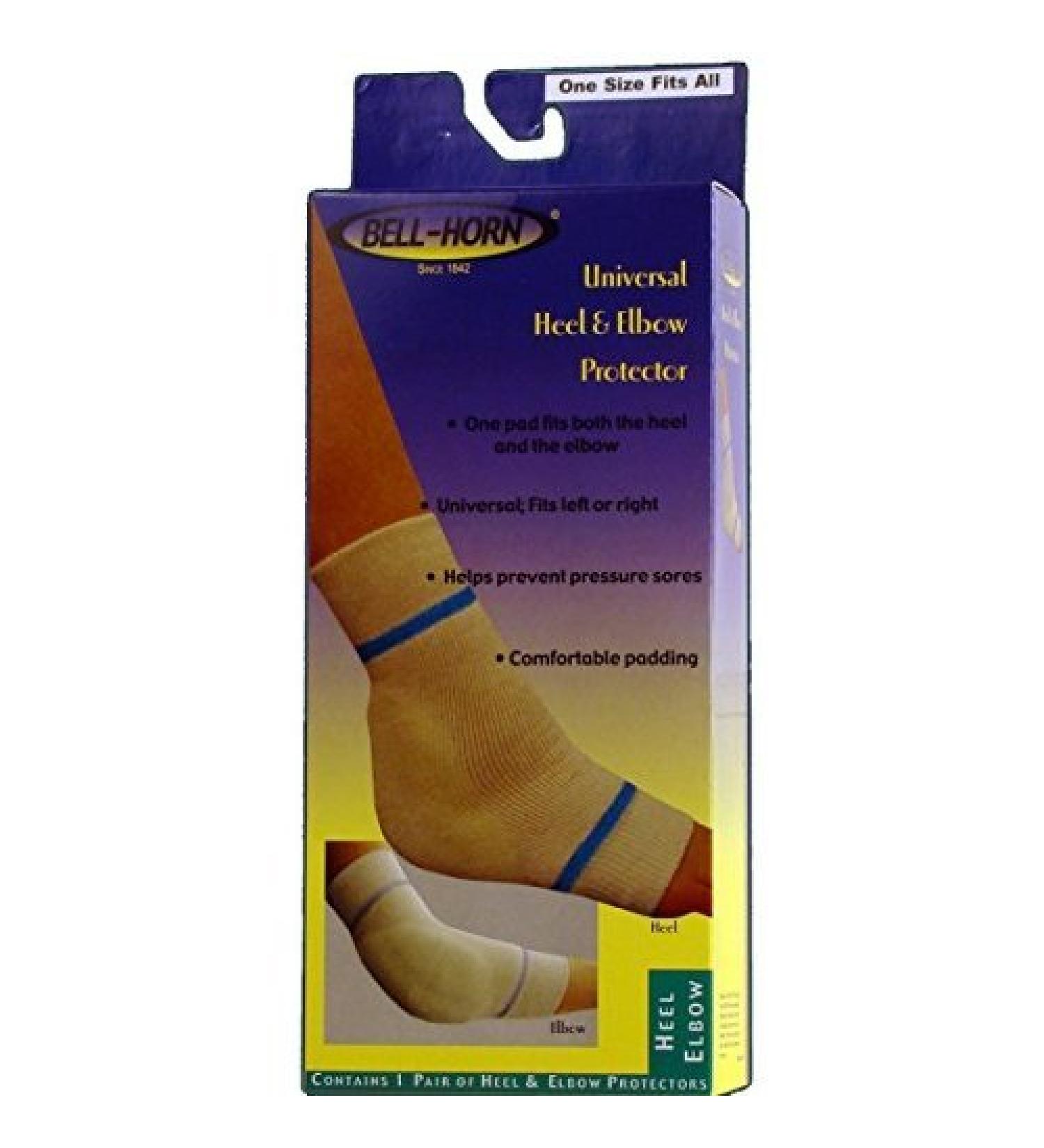 Universal Heel and Elbow Protector in White/Green (Pair)