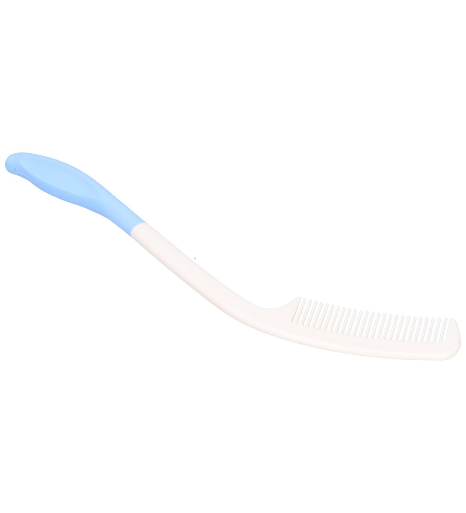 Long Handle Comb for Elderly | Curved Blue & White Handles | Living Aids for Enhanced Comfort - Buy Online on GoSupps.com