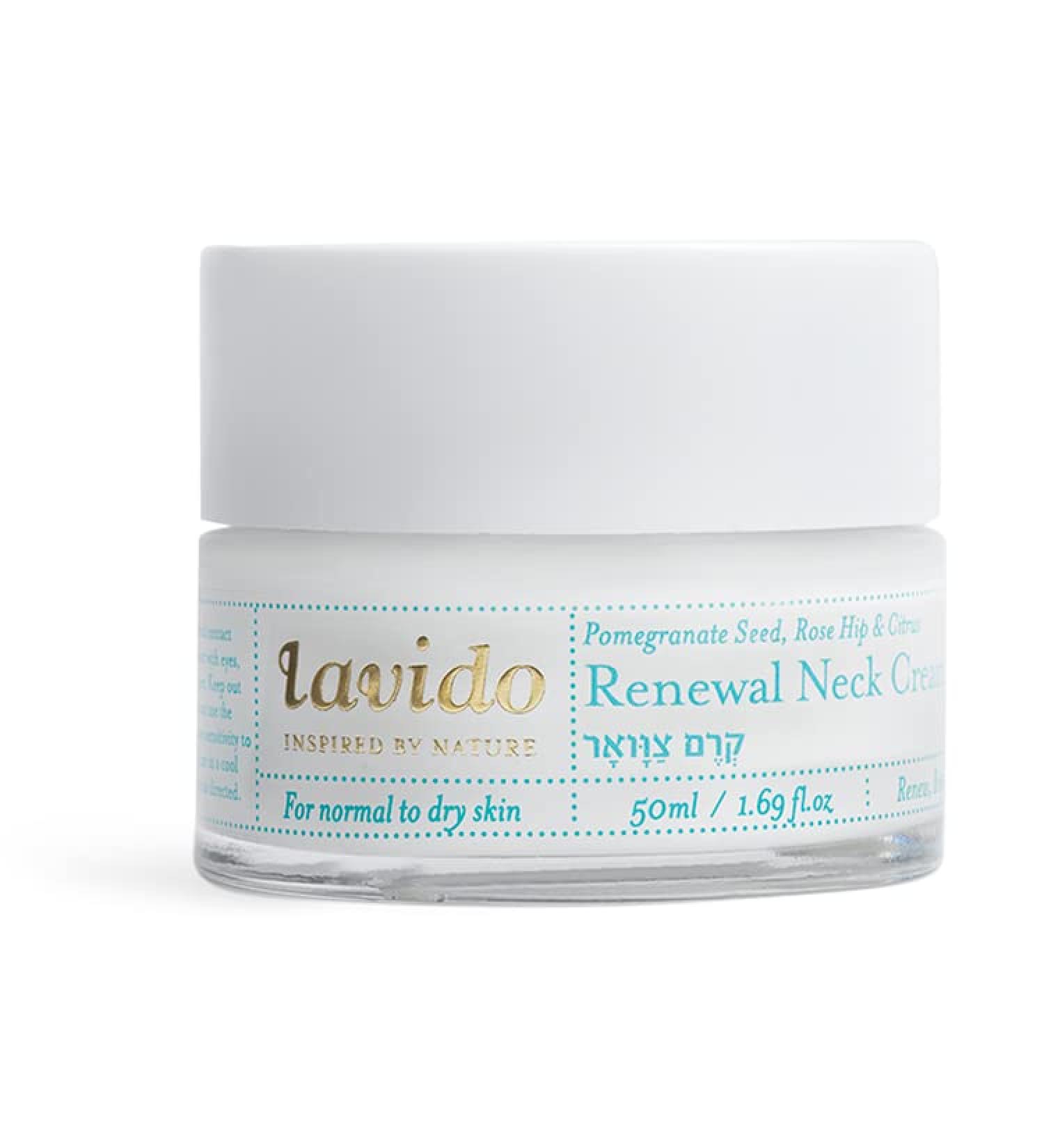 Lavido Natural Renewal Neck Cream - Clean Non-Toxic Skincare (1.69 fl oz | 50 ml) - Buy Online on GoSupps.com