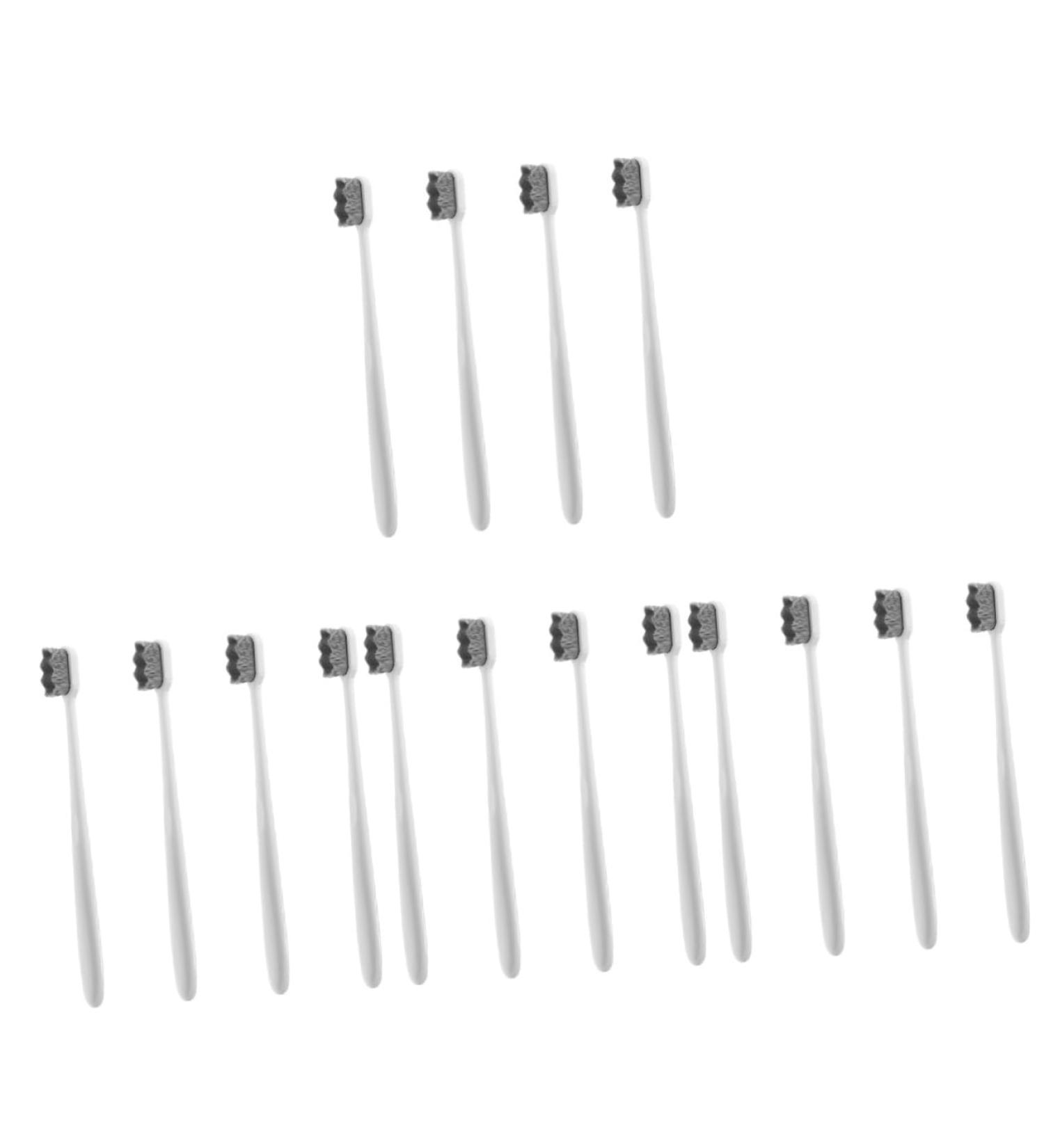 Buy Tovinanna 16 Pcs Aesthetic Soft Toothbrush Set - Travel Friendly Durable and Stylish White Toothbrushes for Home Use - Buy Online on GoSupps.com