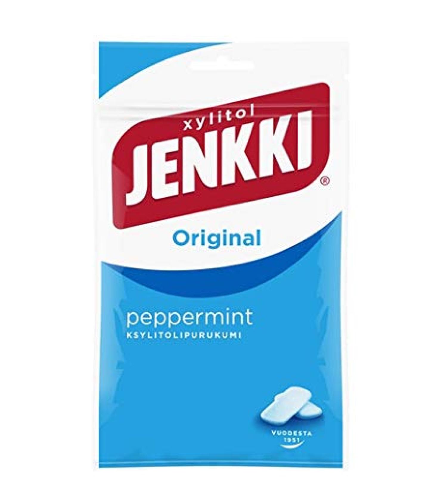Cloetta Jenkki Xylitol Peppermint Chewing Gum, 1 Pack of 100 g