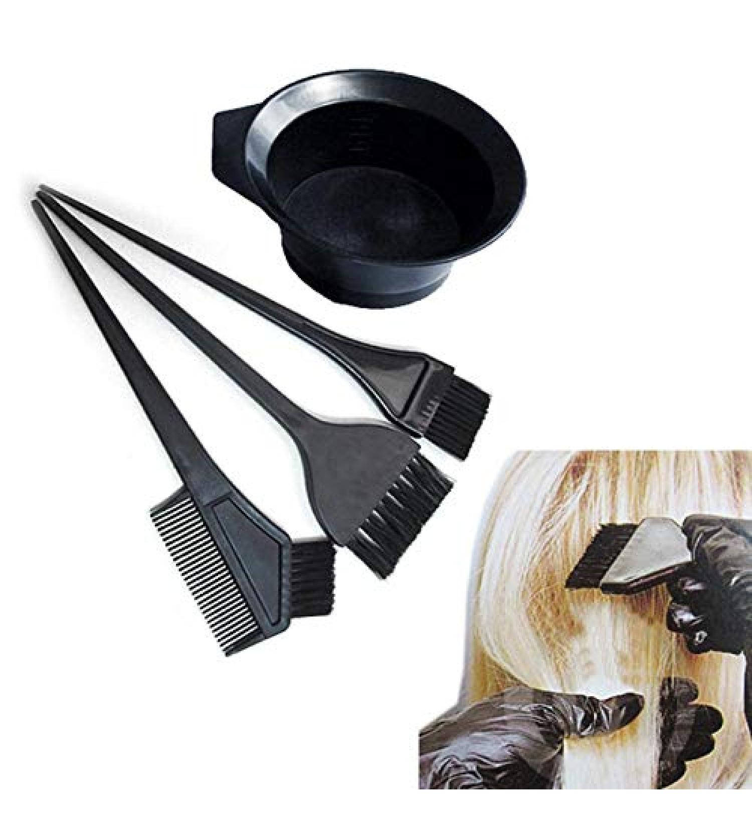 FamilyMaid Professional Hair Coloring Kit Brush and Comb Brush Bowl Tinting Tool 4 Pack