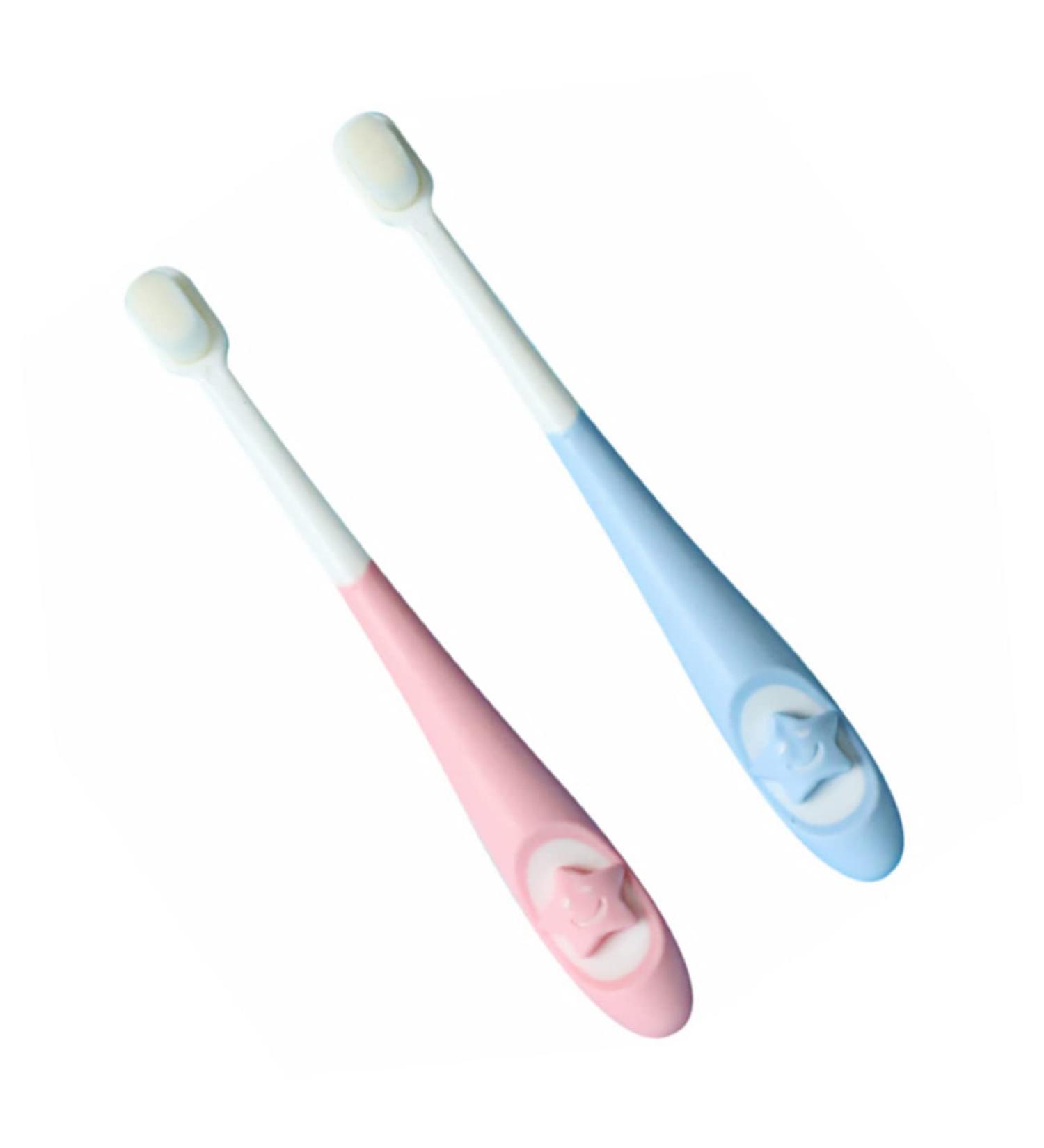 Minkissy 2-Pack Children's Toothbrush - Soft Fur Dental Care Tool for Infants & Toddlers | Ideal Baby Gift - Buy Online on GoSupps.com