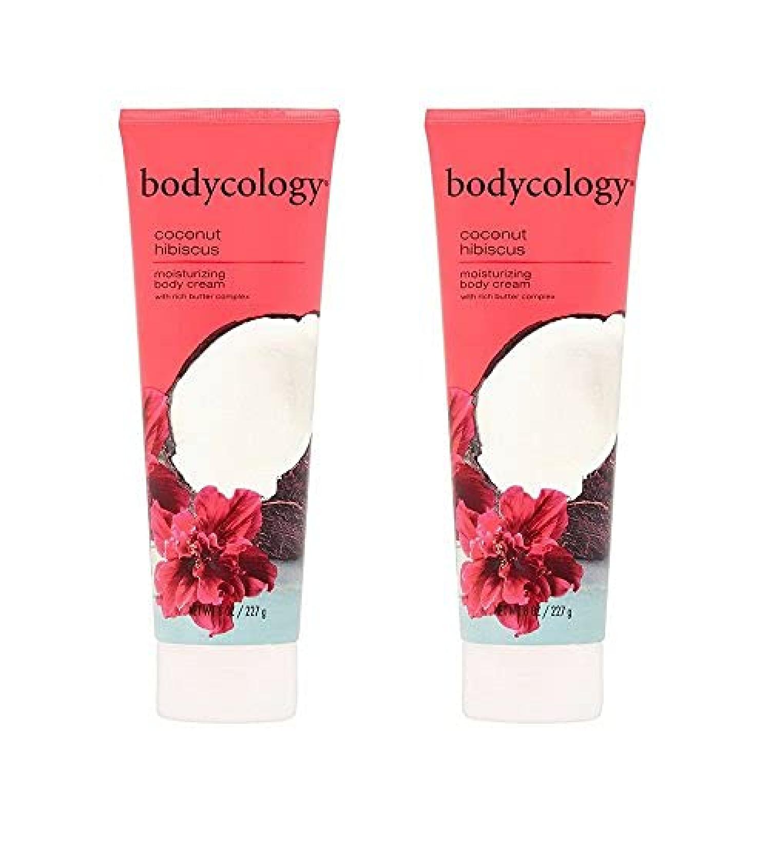 Bodycology Coconut Hibiscus Moisturizing Body Cream - 8 Oz (2 Pack) | Hydrating Body Lotion Set - Buy Online on GoSupps.com