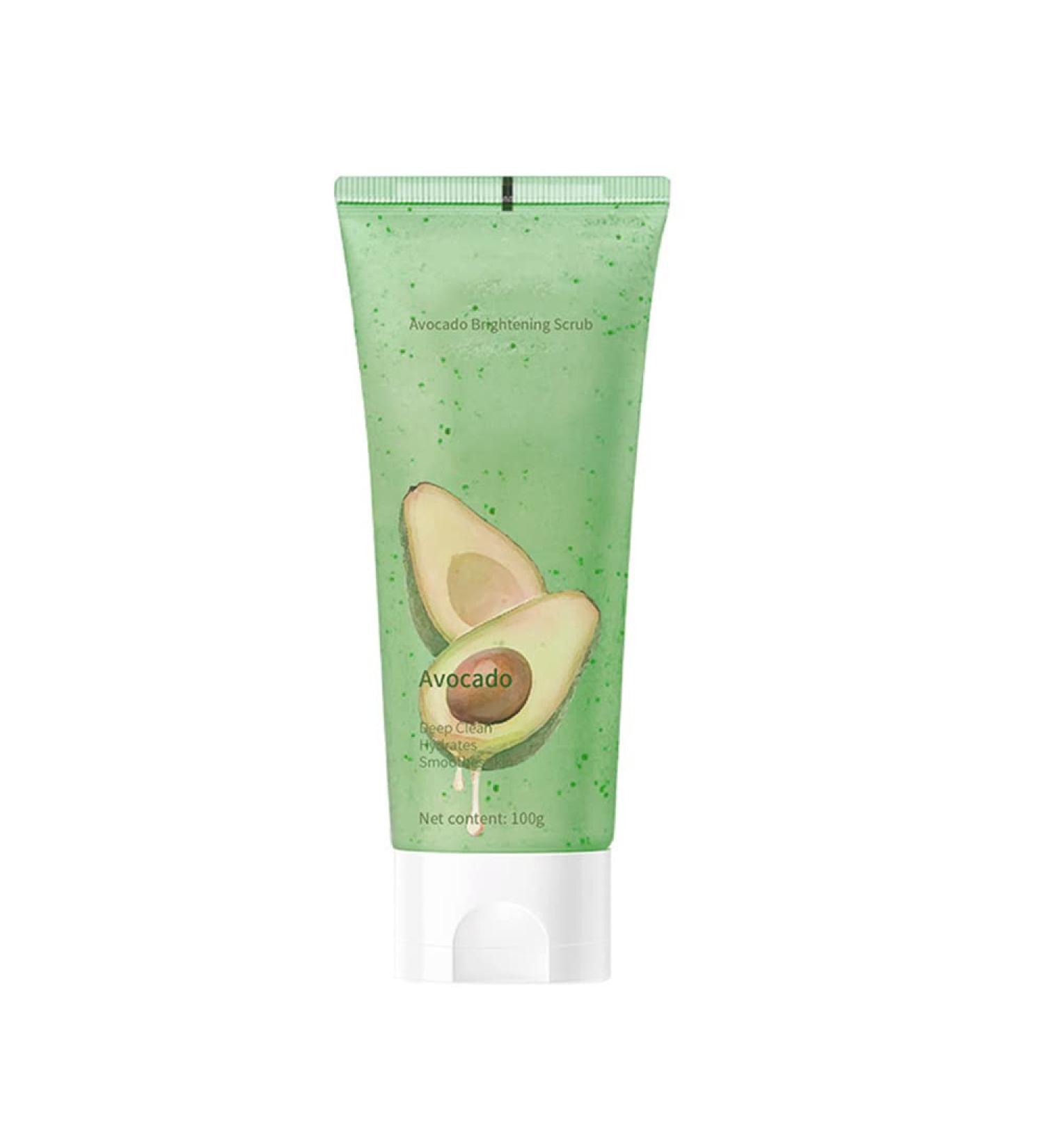 Buy Avocado Facial Scrub - Exfoliating Cream for Face & Body Cleanses Pores & Moisturizes Removes Dead Skin - Buy Online on GoSupps.com