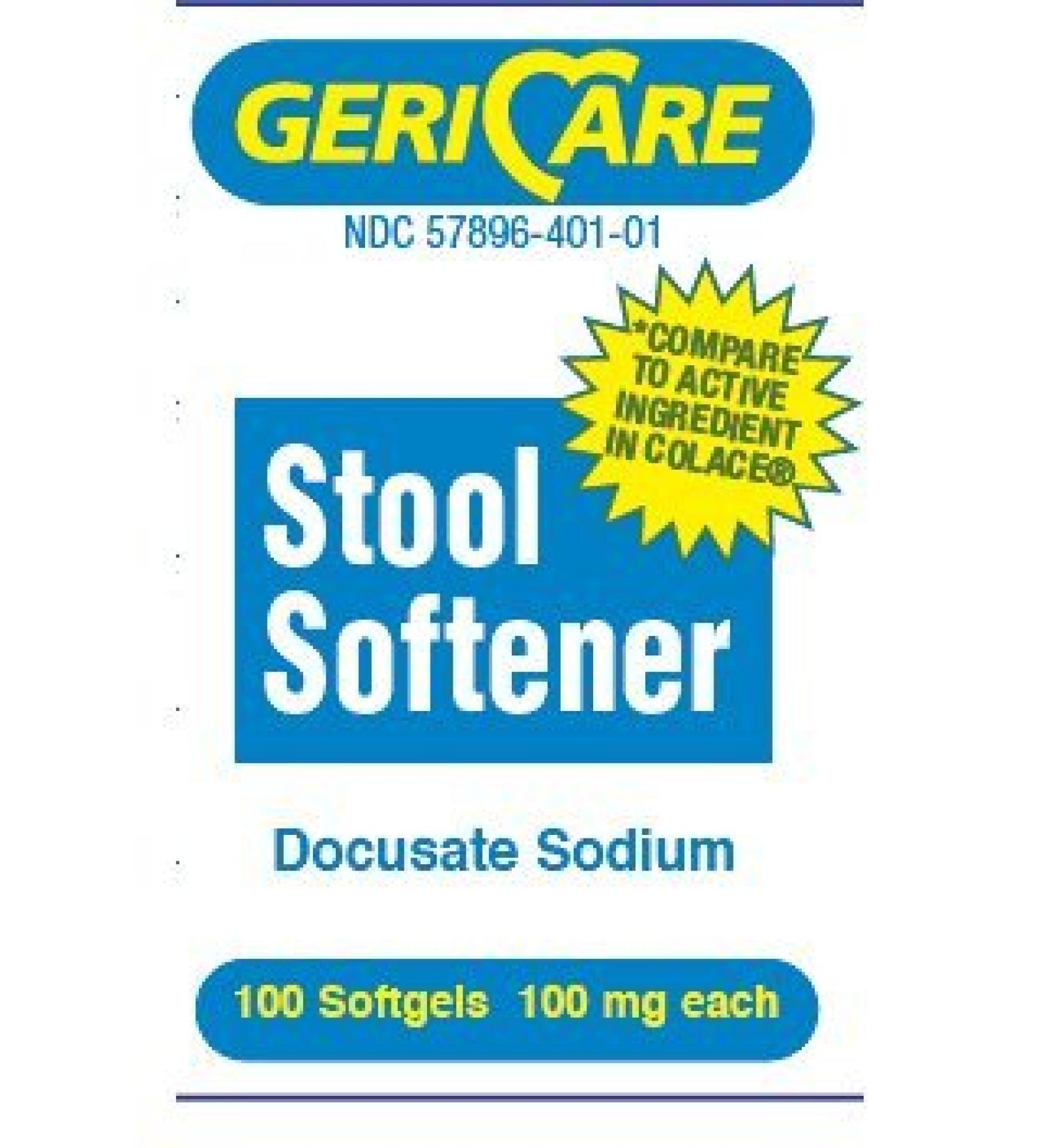 200 Soft gels Docusate Sodium Stool Softner OTC for Colace 100mg colce Gel Cap