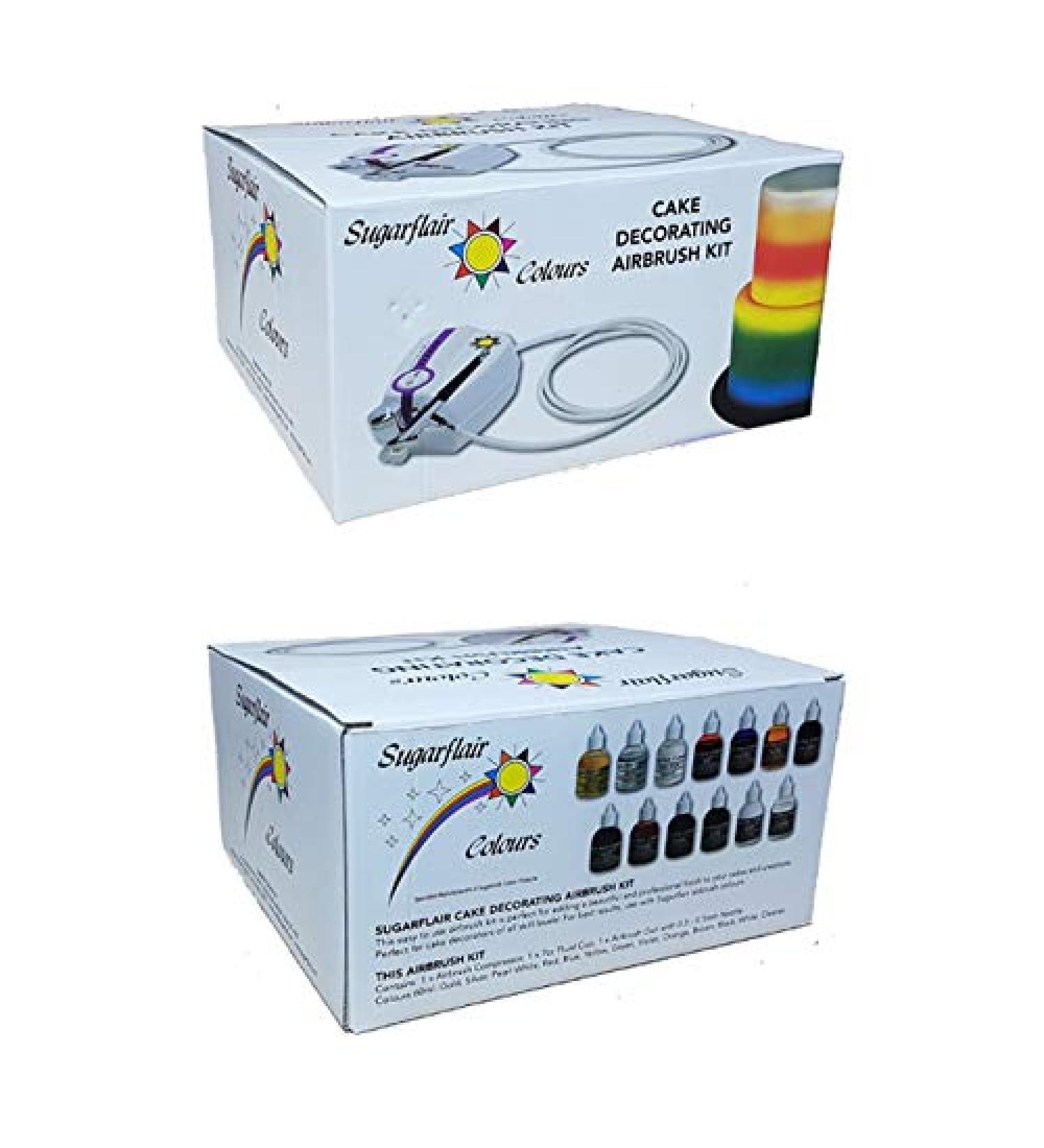 Sugarflair Professional Cake Decorating Airbrush Kit with 12 x Airbrush Colours - Buy Online on GoSupps.com
