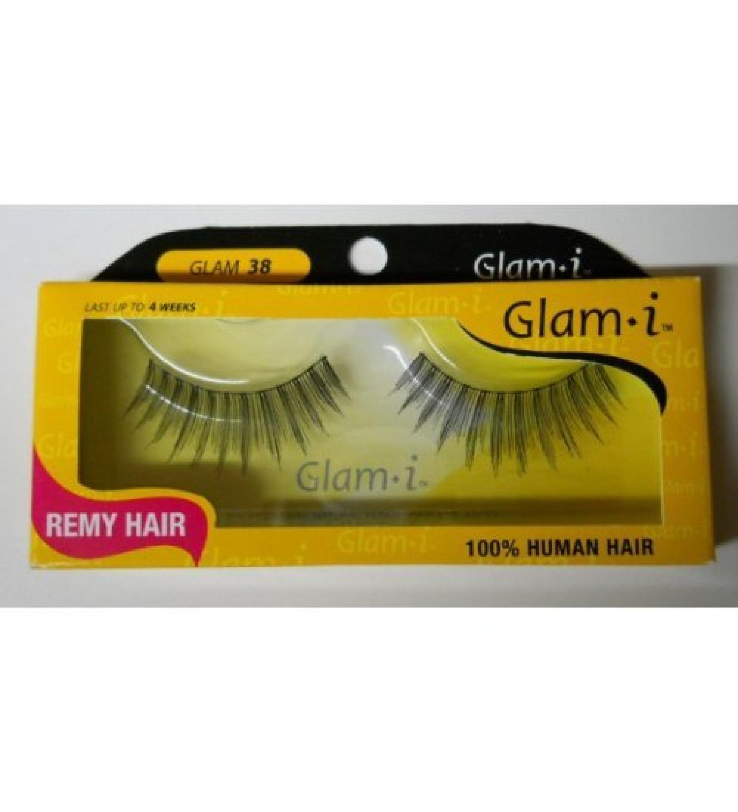 Glam i Remy Hair 100% Human Hair Eyelashes (Pack of 6)- Glam 38