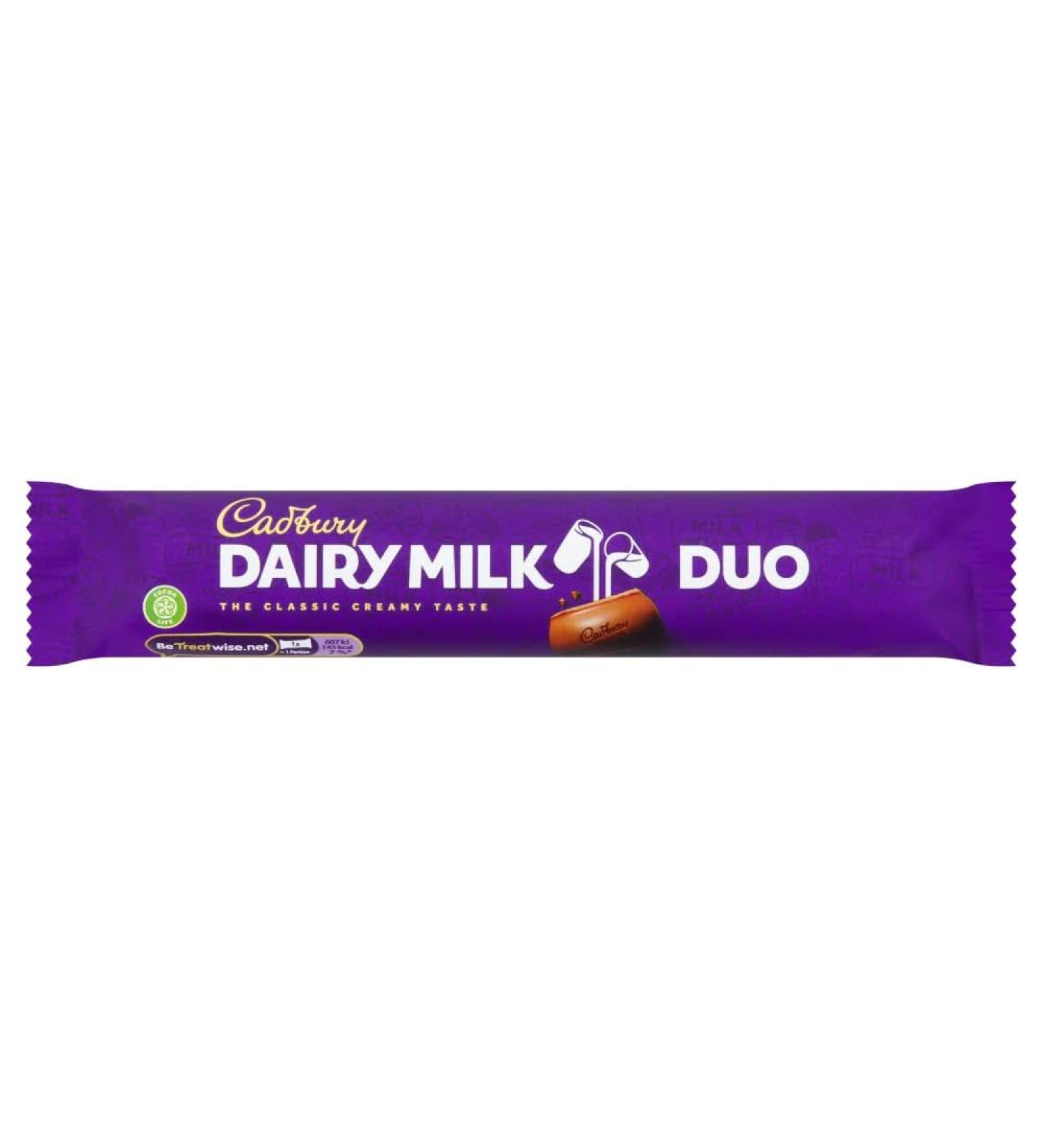 Cadbury Dairy Milk Duo Chocolate Bars 54.4g-Food