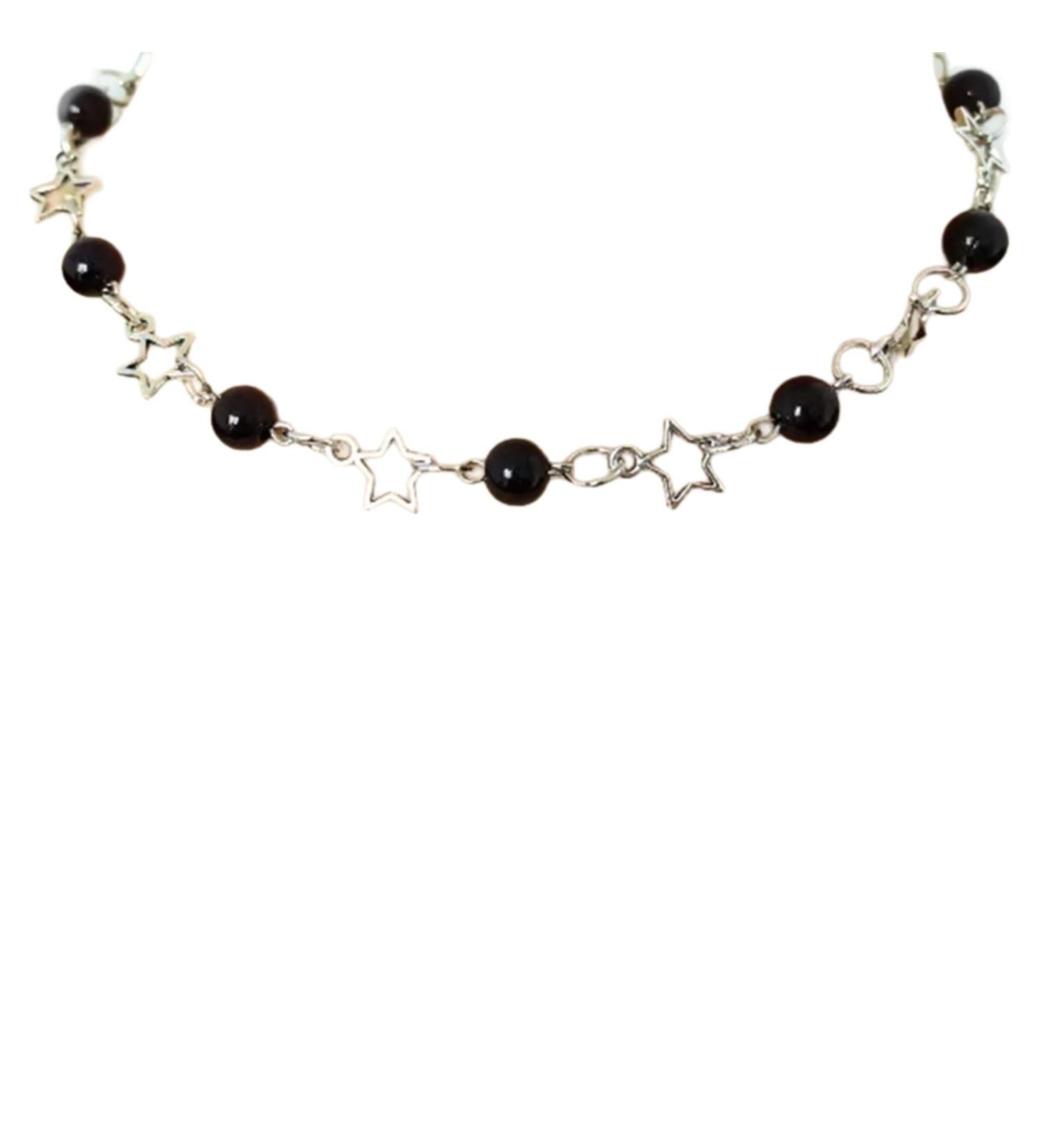 Oralgo Star Pearls Collarbone Chain Necklace - Stylish Alternative Fashion Jewelry Gift for Young Women - Buy Online on GoSupps.com