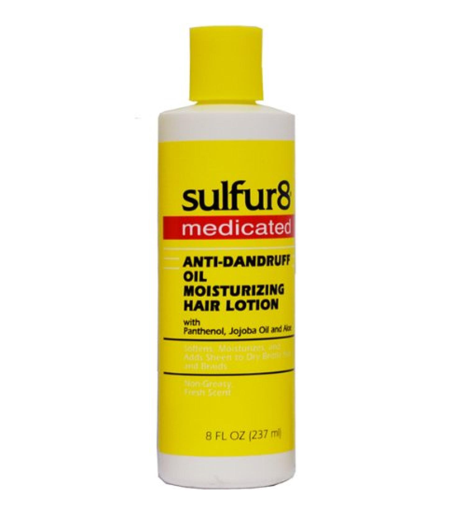 Sulfur 8 Medicated Anti-Dandruff Oil Moisturizing Hair Lotion 8 oz